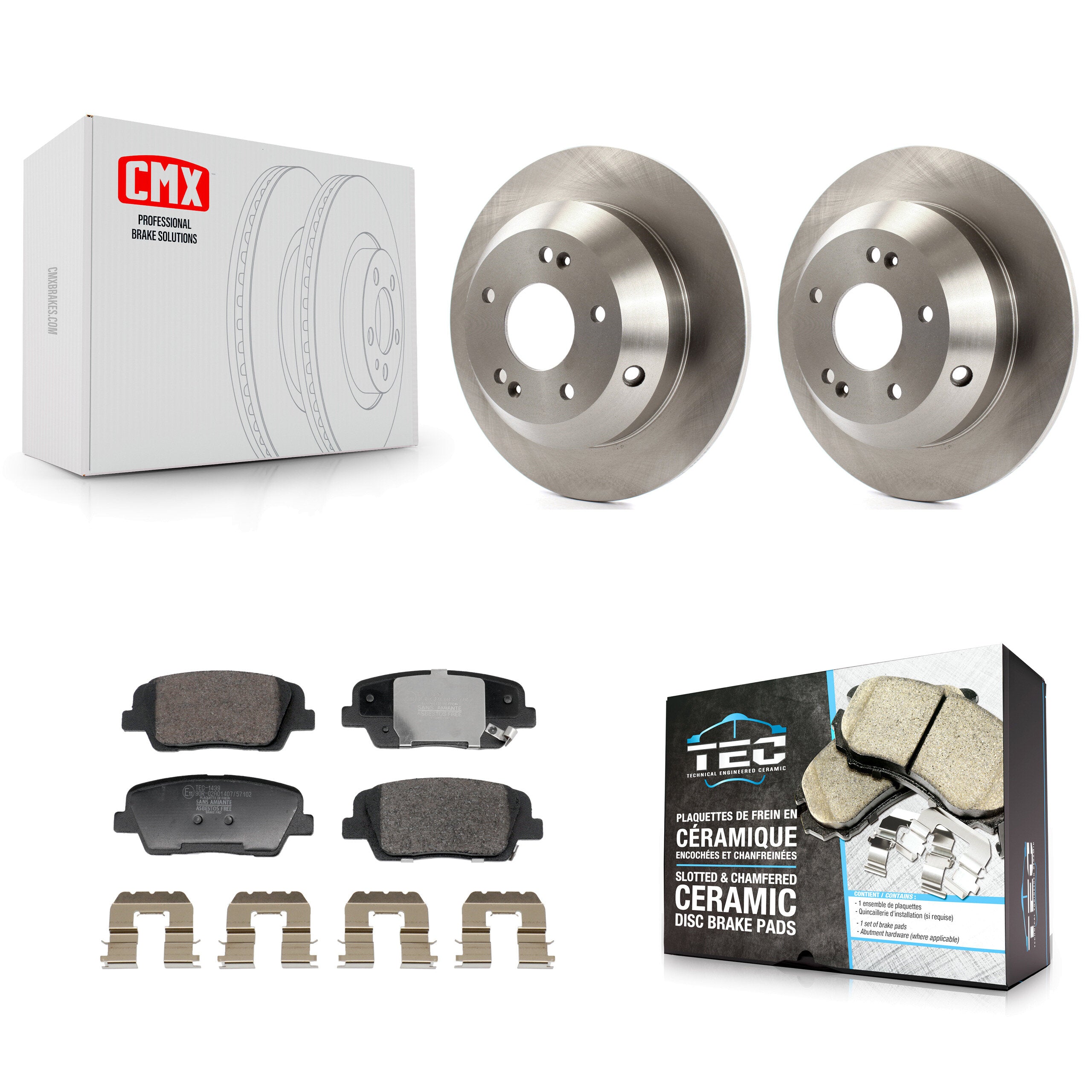 Transit Auto K8T-104522 Disc Brake Kit for 2010-2016 Kia Sorento, Hyundai Santa Fe Sport, Hyundai Santa Fe XL & more - Rear product image