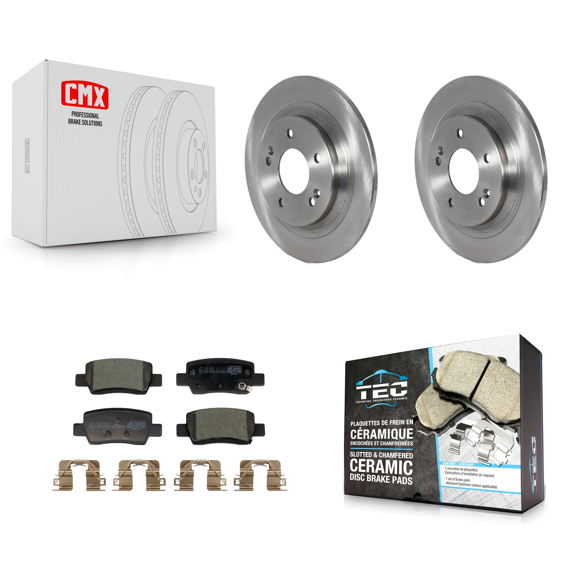 Transit Auto K8T-104525 Disc Brake Kit for 2021-2024 Kia Seltos - Rear product image