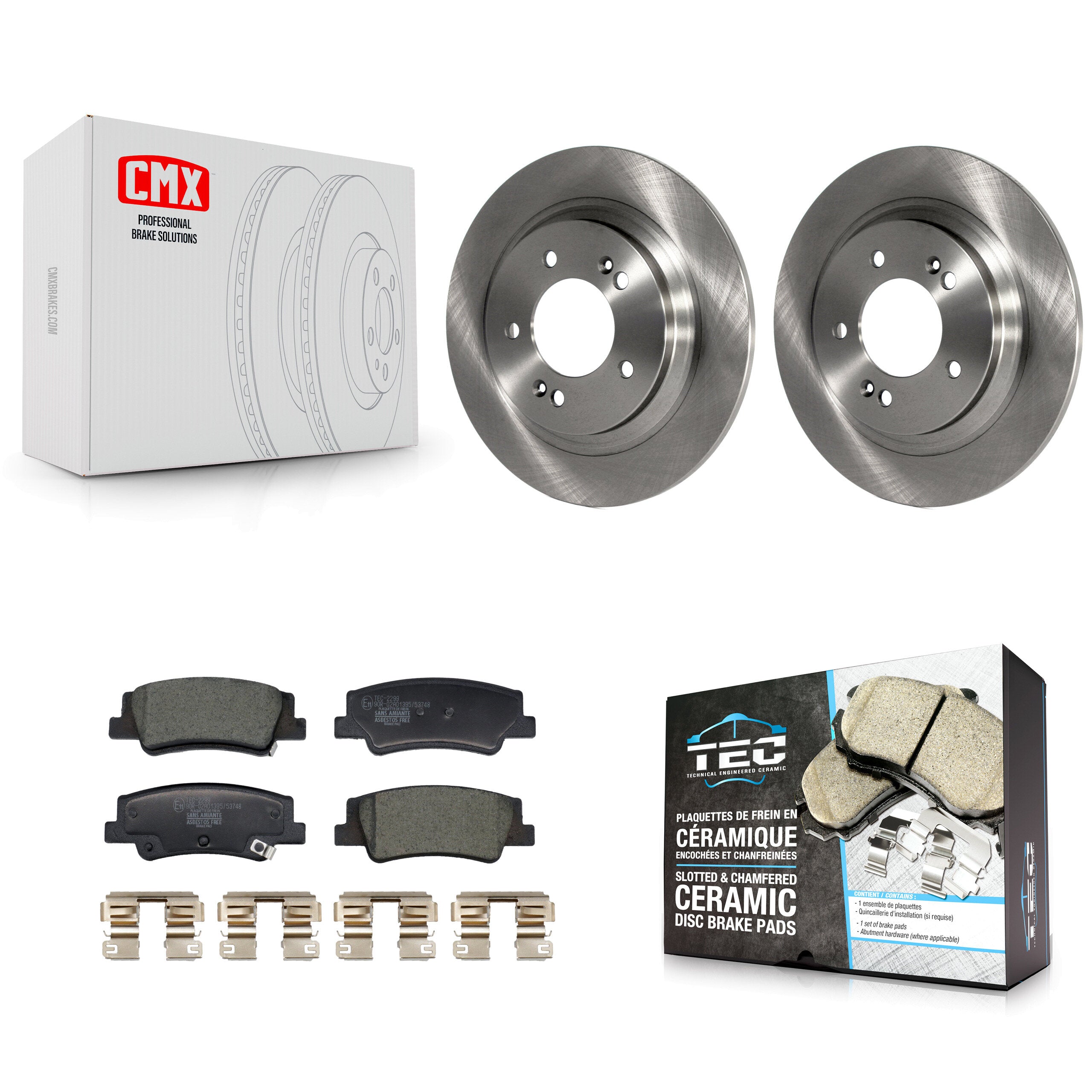 Transit Auto K8T-104528 Disc Brake Kit for 2020-2025 Hyundai Sonata, Kia Niro EV, Kia K5 - Rear product image