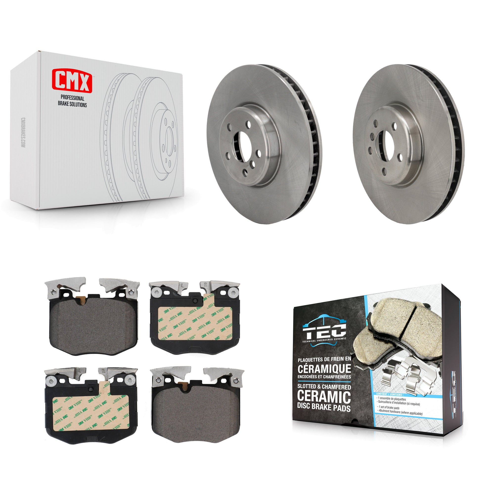 Transit Auto K8T-104575 Disc Brake Kit for 2016-2023 Toyota GR Supra, BMW 230i, BMW 740i & more - Front product image
