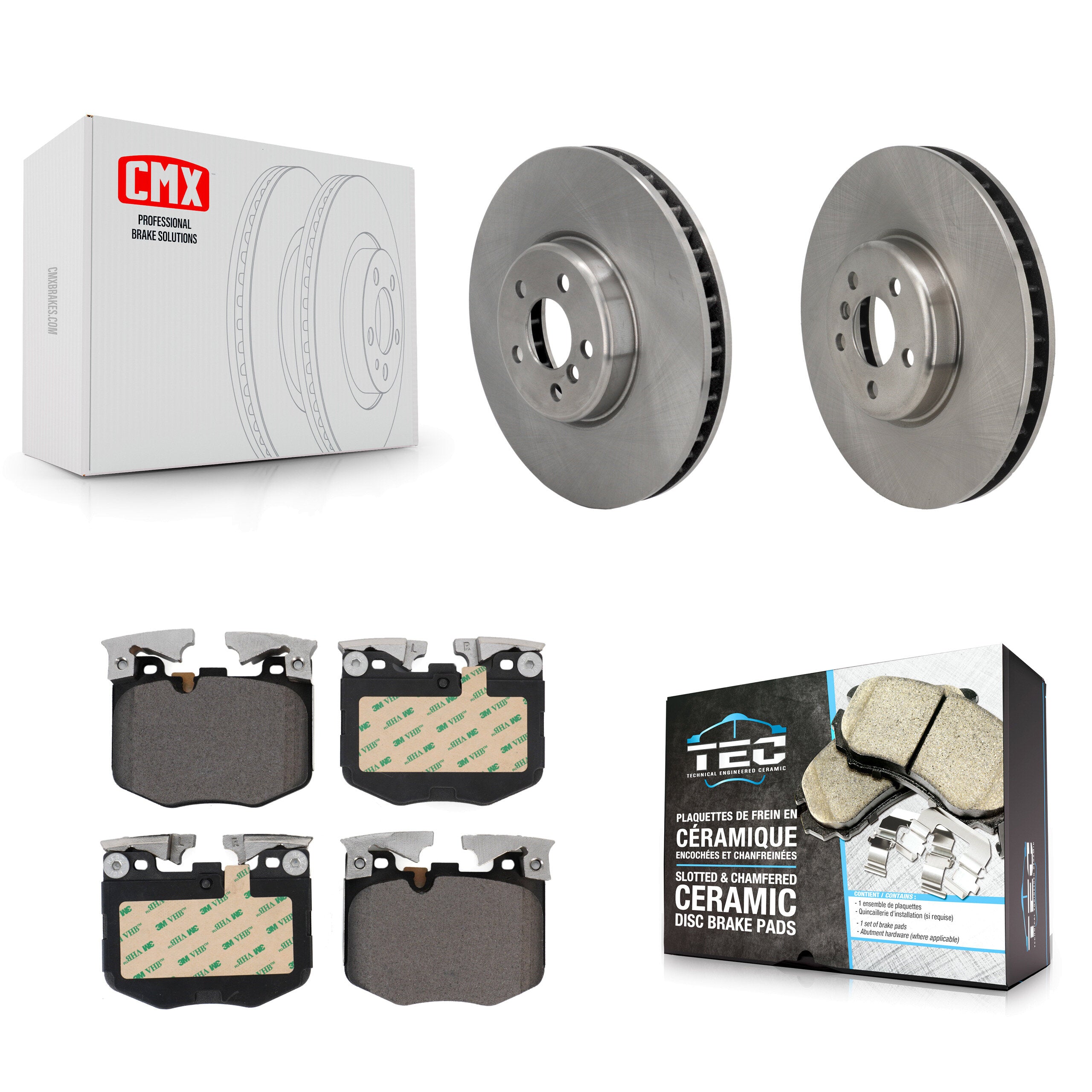 Transit Auto K8T-104575 Disc Brake Kit for 2016-2023 Toyota GR Supra, BMW 230i, BMW 740i & more - Front product image