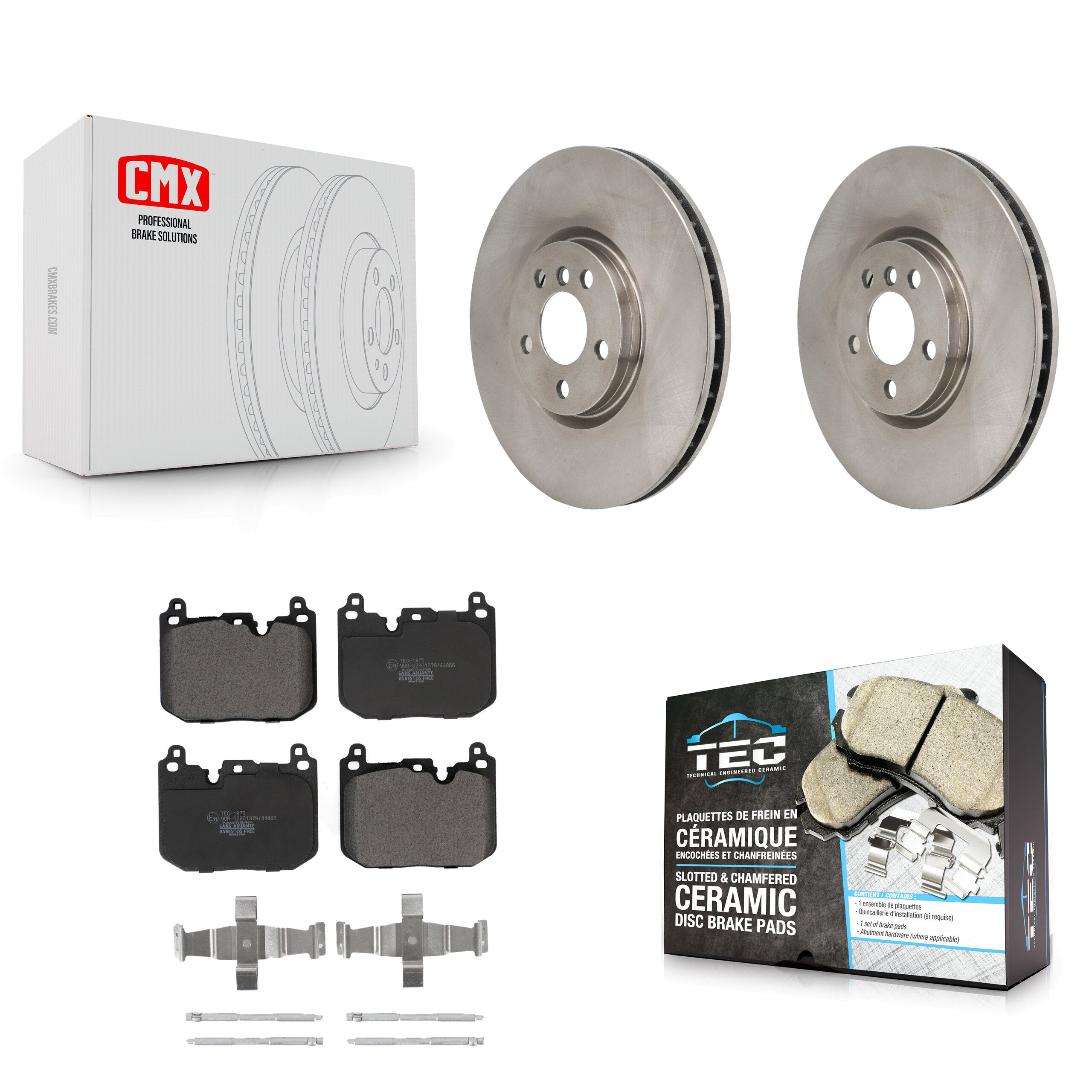 Transit Auto K8T-104689 Disc Brake Kit for 2017-2020 Mini Cooper Countryman, Mini Cooper, Mini Cooper Clubman - Front product image