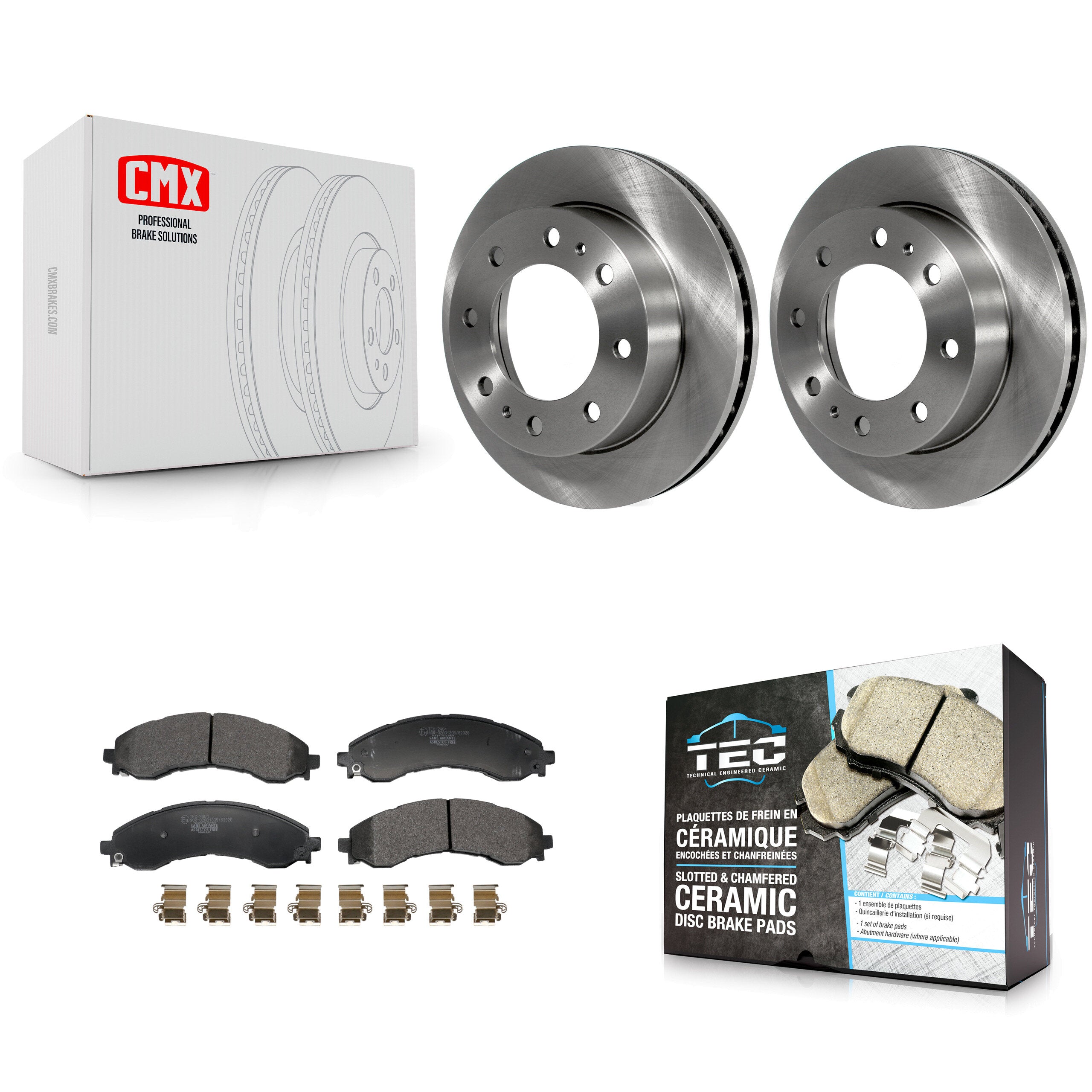 Transit Auto K8T-104708 Disc Brake Kit for 2021-2024 Chevrolet Express 2500, Chevrolet Express 3500, GMC Savana 2500 & more - Front product image