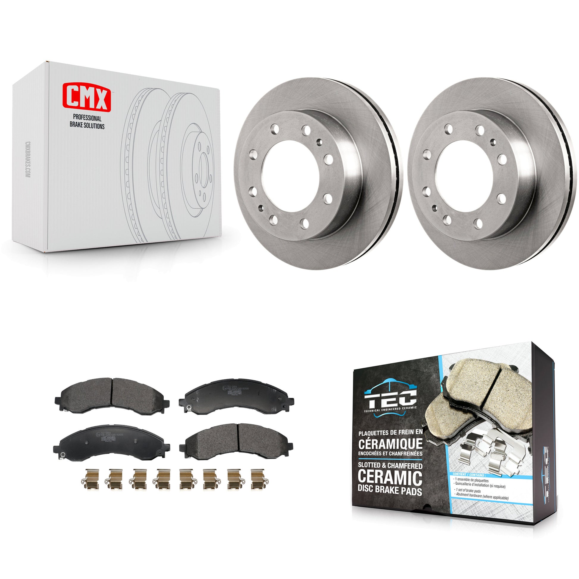 Transit Auto K8T-104709 Disc Brake Kit for 2021-2024 Chevrolet Express 3500, Chevrolet Express 4500, GMC Savana 3500 & more - Front product image