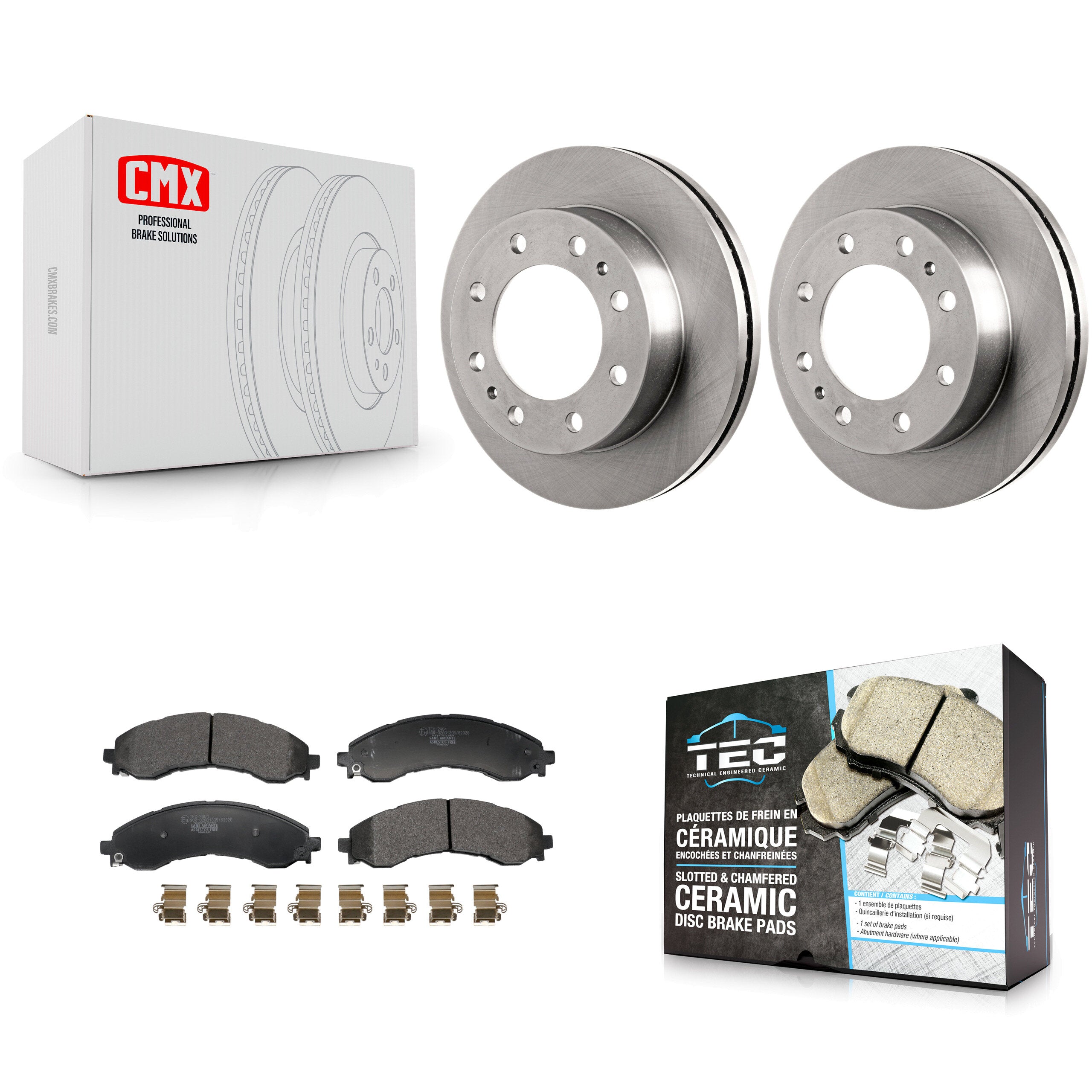 Transit Auto K8T-104709 Disc Brake Kit for 2021-2024 Chevrolet Express 3500, Chevrolet Express 4500, GMC Savana 3500 & more - Front product image