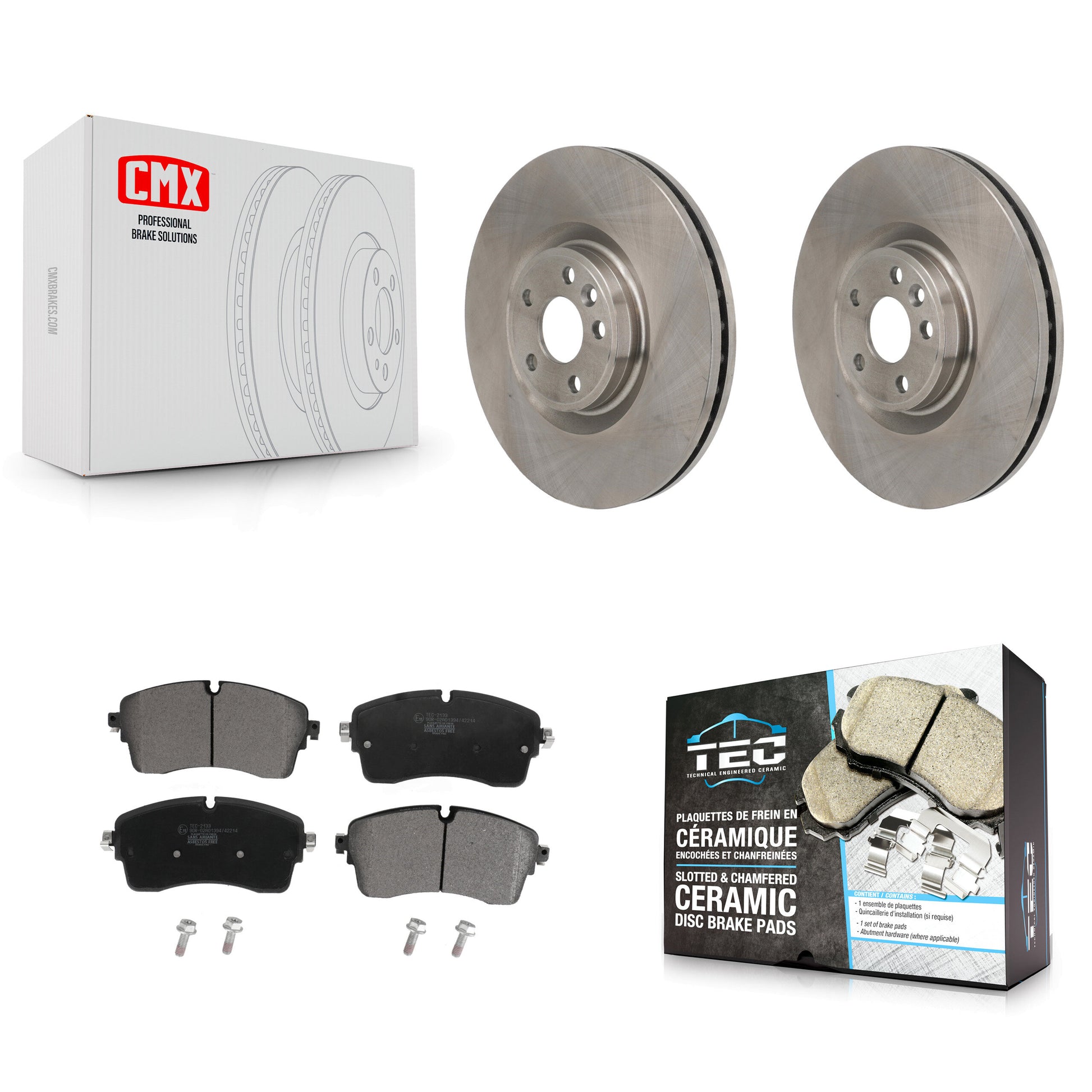 Transit Auto K8T-104725 Disc Brake Kit for 2016-2020 Jaguar E-Pace, Land Rover Range Rover Evoque - Front product image