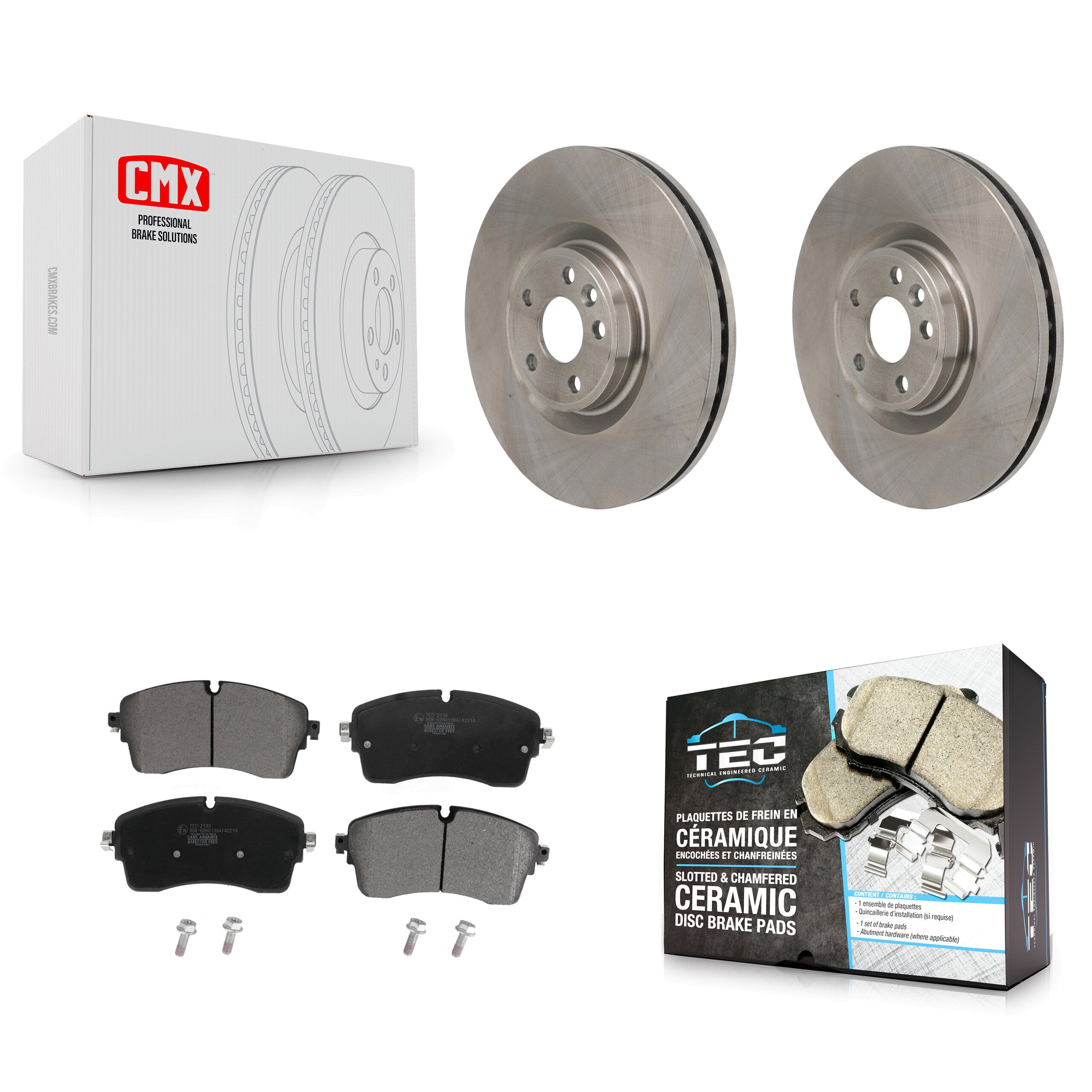 Transit Auto K8T-104725 Disc Brake Kit for 2016-2020 Jaguar E-Pace, Land Rover Range Rover Evoque - Front product image