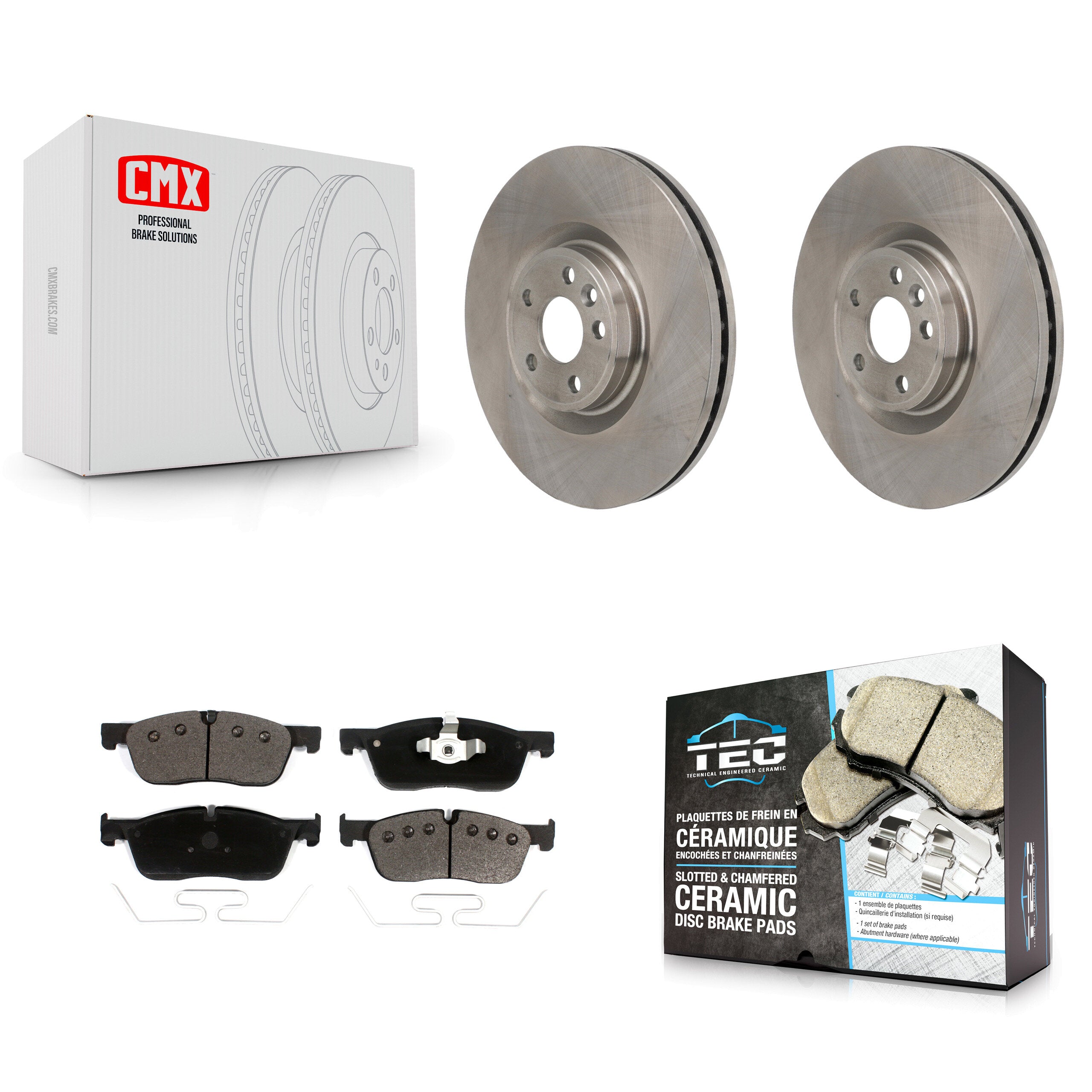 Transit Auto K8T-104726 Disc Brake Kit for 2016-2018 Jaguar E-Pace, Land Rover Discovery Sport - Front product image