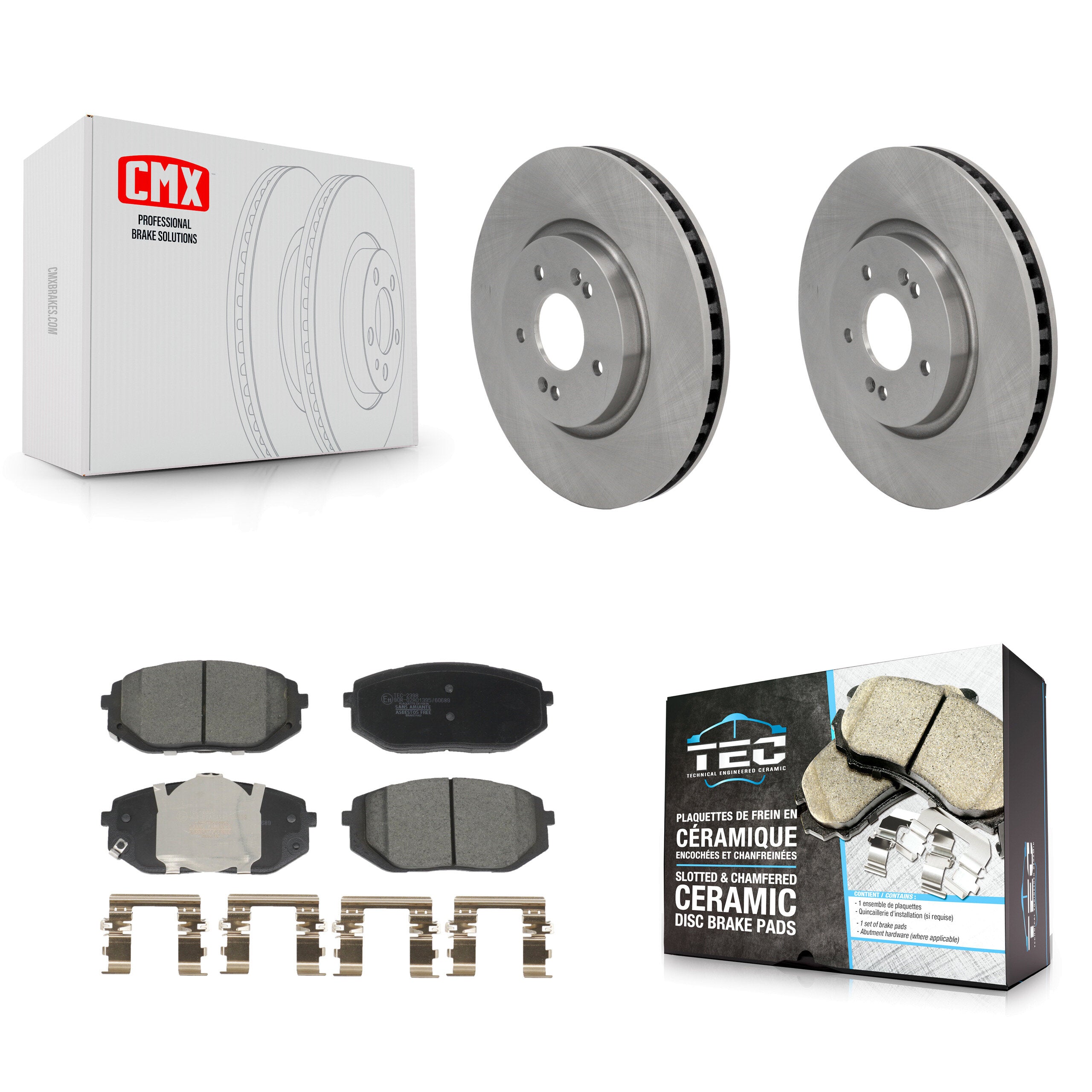 Transit Auto K8T-104736 Disc Brake Kit for 2022-2024 Kia EV6, Hyundai Ioniq 6, Kia Sportage & more - Front product image