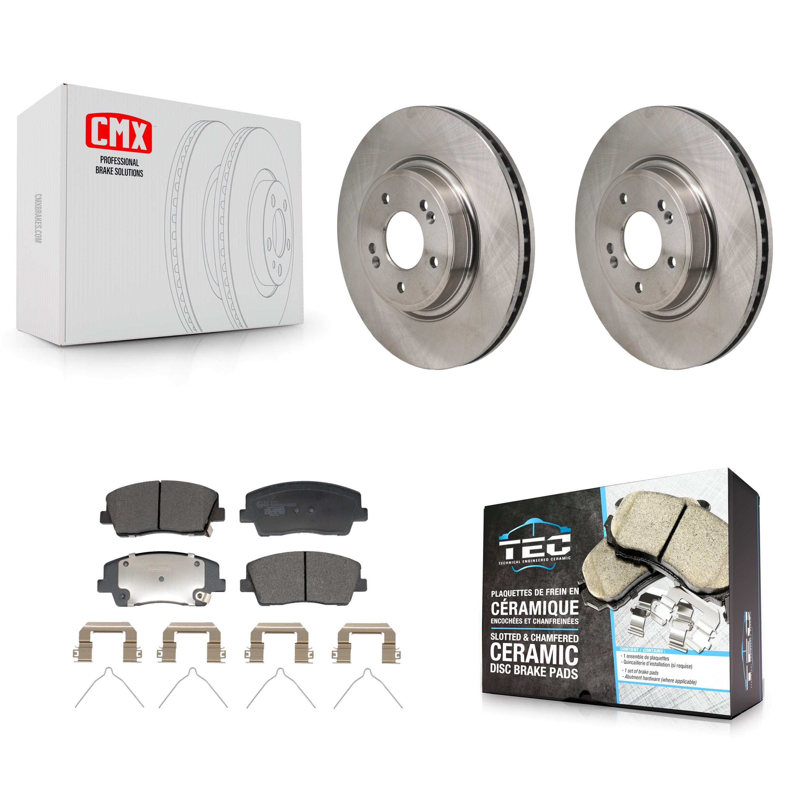 Transit Auto K8T-104746 Disc Brake Kit for 2018-2023 Genesis G70, Kia Stinger - Front product image