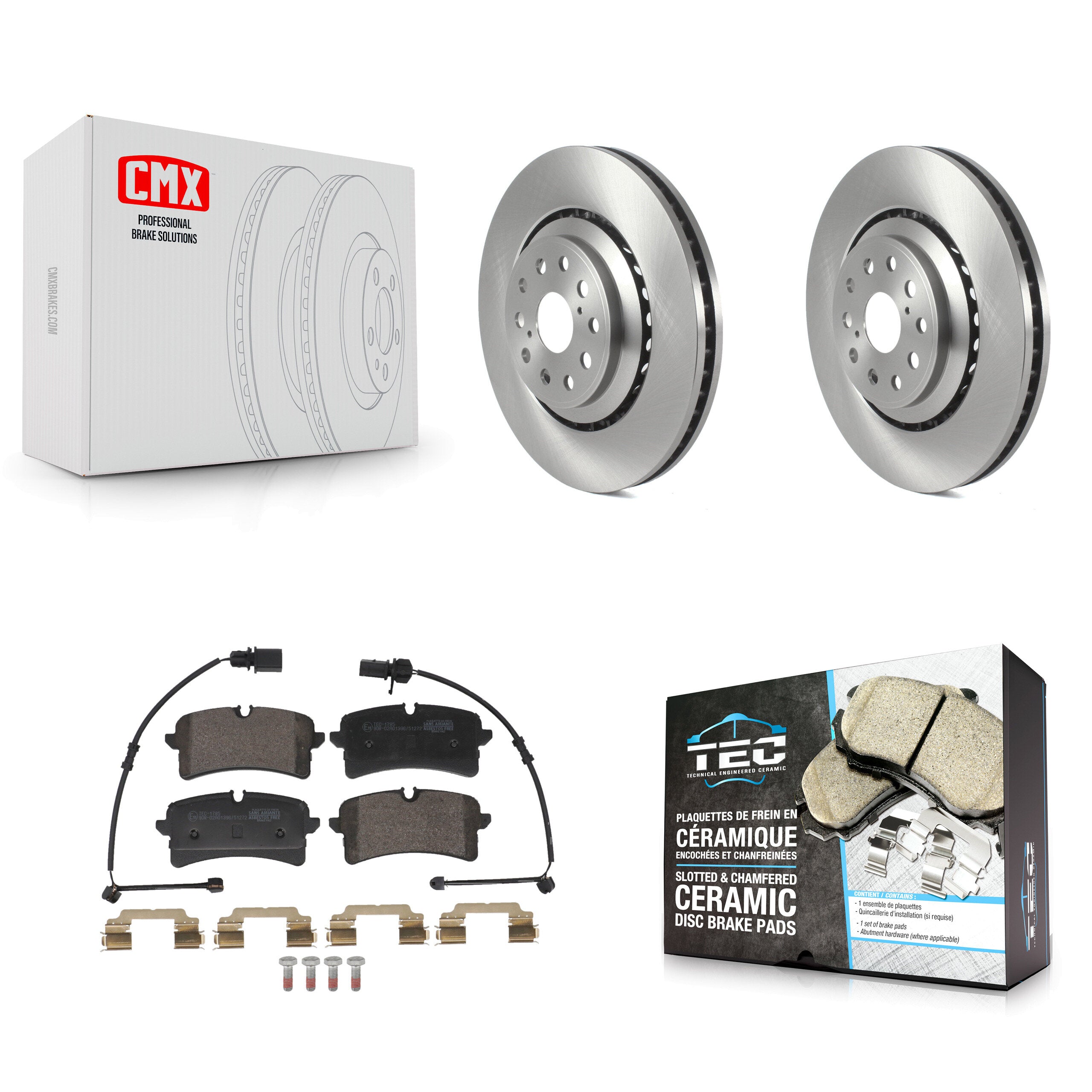 Transit Auto K8T-104750 Disc Brake Kit for 2013-2018 Audi S6, Audi S7, Audi S8 - Rear product image