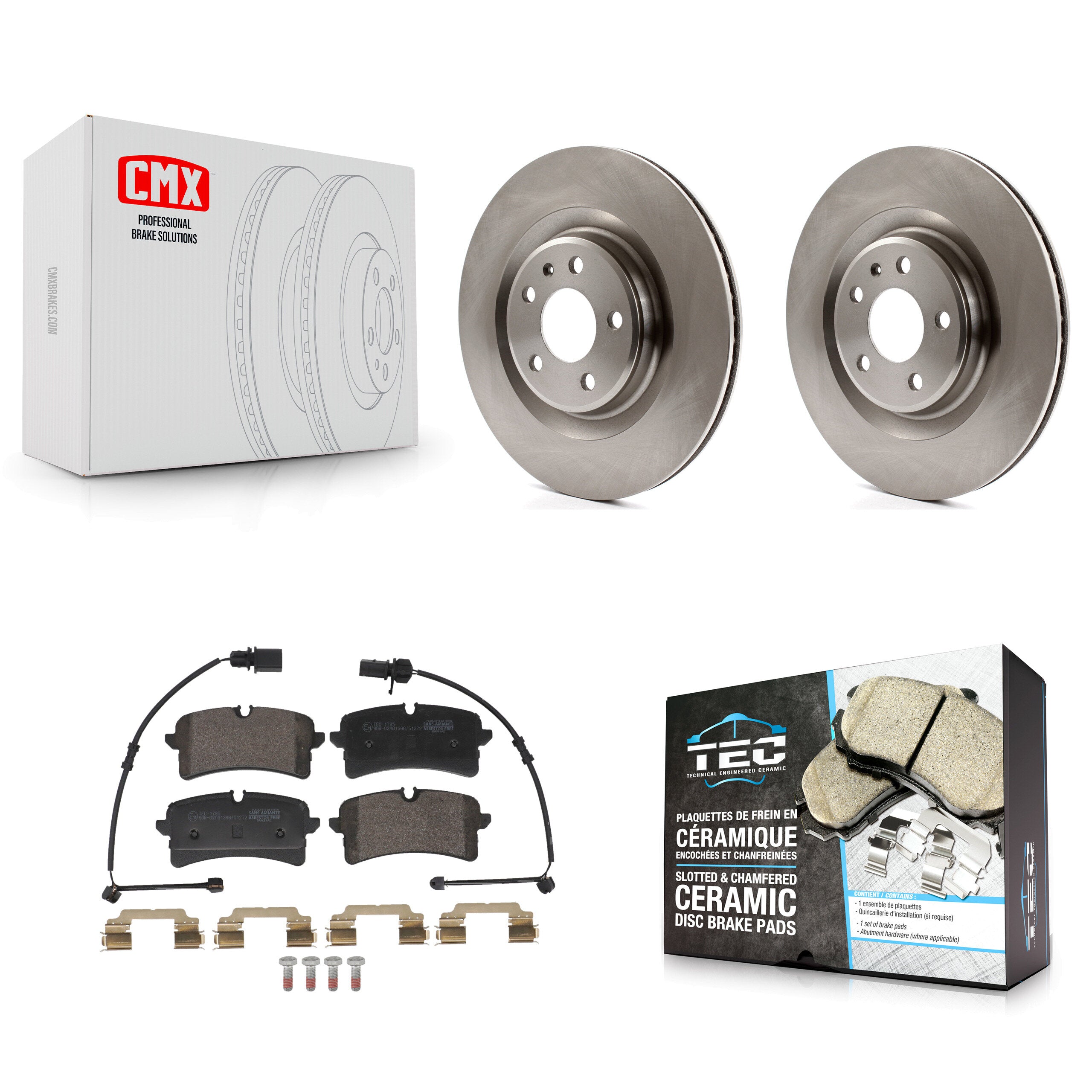 Transit Auto K8T-104751 Disc Brake Kit for 2016-2017 Audi A7 Quattro - Rear product image