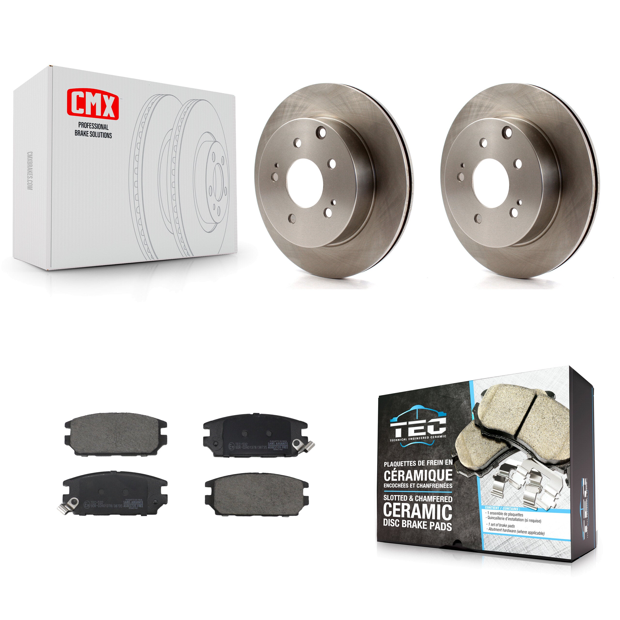 Transit Auto K8T-104755 Disc Brake Kit for 2006-2012 Mitsubishi Galant, Mitsubishi Eclipse - Rear product image