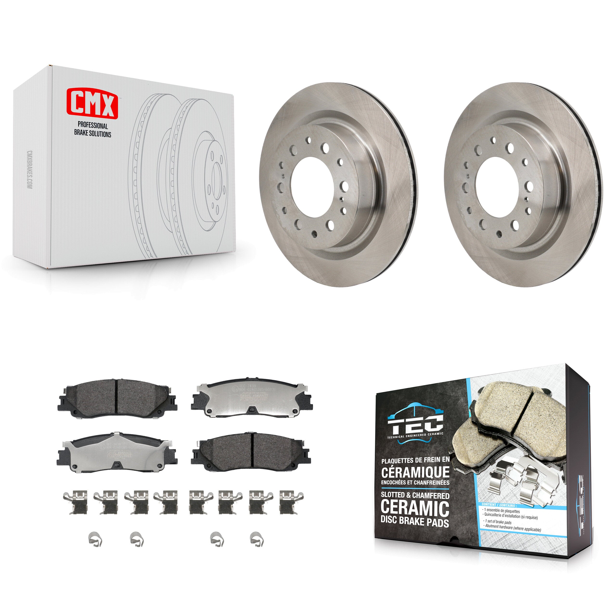 Transit Auto K8T-104760 Disc Brake Kit for 2022-2024 Toyota Sequoia, Lexus LX600, Toyota Tundra - Rear product image