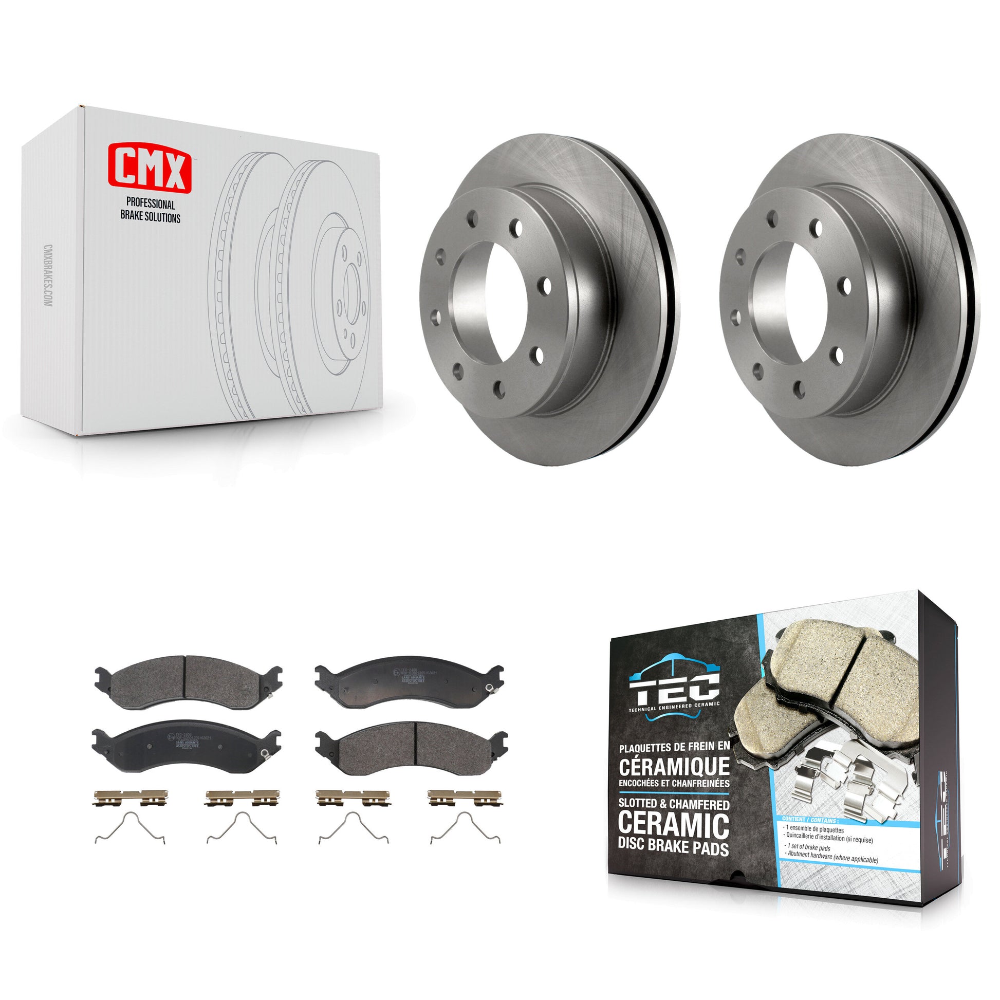 Transit Auto K8T-104763 Disc Brake Kit for 2021-2024 Chevrolet Express 2500, Chevrolet Express 3500, GMC Savana 2500 & more - Rear product image