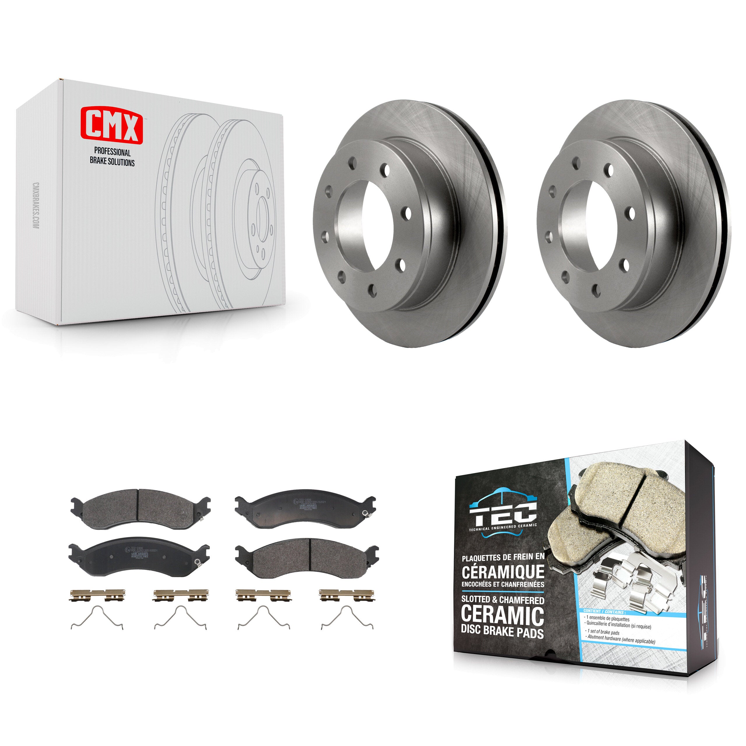 Transit Auto K8T-104763 Disc Brake Kit for 2021-2024 Chevrolet Express 2500, Chevrolet Express 3500, GMC Savana 2500 & more - Rear product image