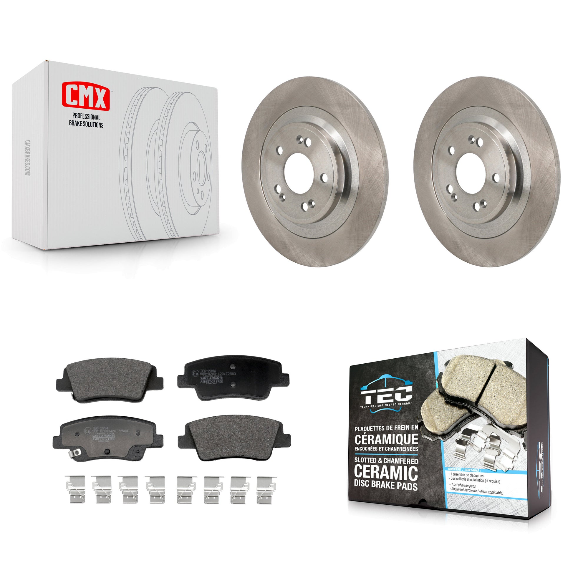 Transit Auto K8T-104766 Disc Brake Kit for 2021-2023 Genesis GV60, Hyundai Ioniq 6, Kia EV6 & more - Rear product image