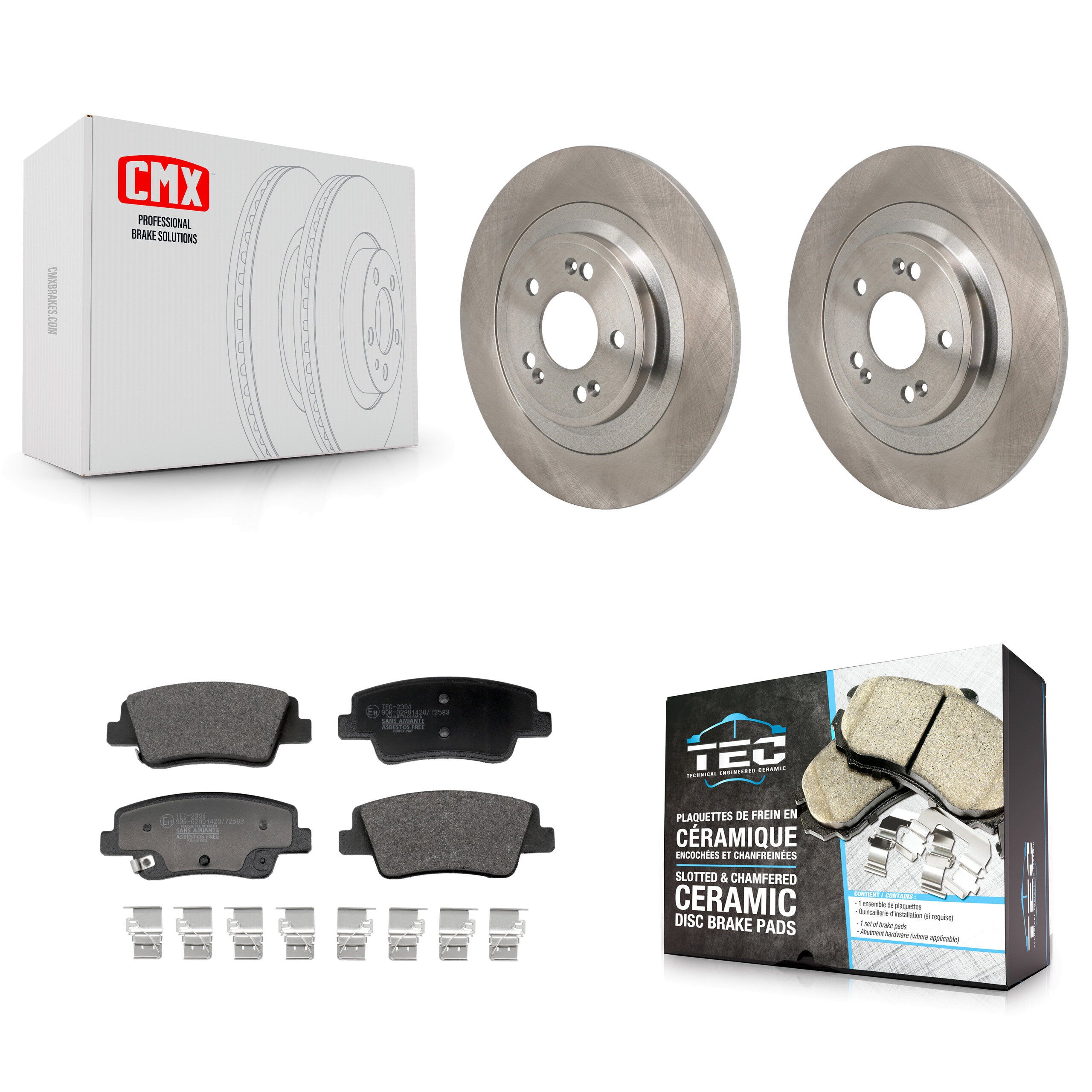 Transit Auto K8T-104766 Disc Brake Kit for 2021-2023 Genesis GV60, Hyundai Ioniq 6, Kia EV6 & more - Rear product image