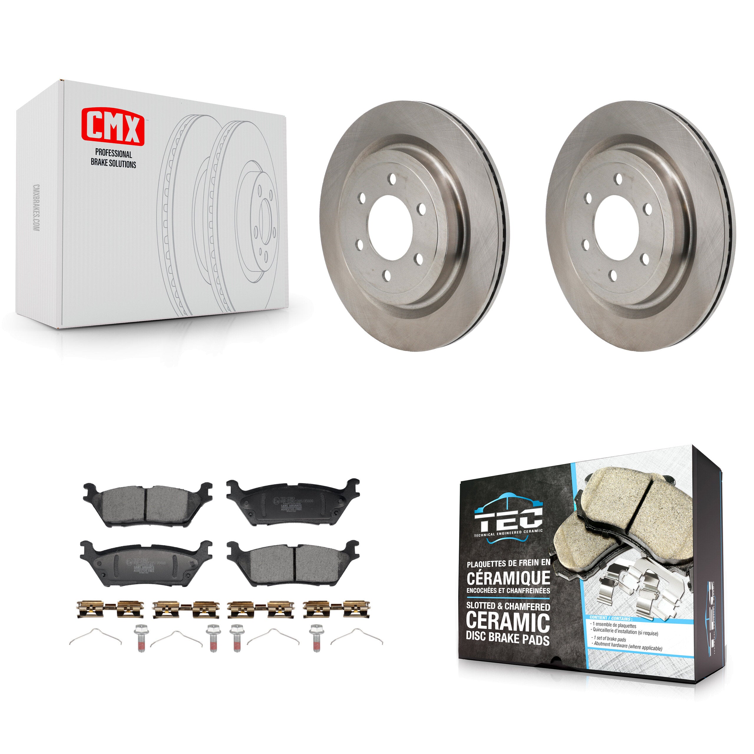 Transit Auto K8T-104768 Disc Brake Kit for 2021-2025 Ford F-150 Lightning, Ford F-150 - Rear product image