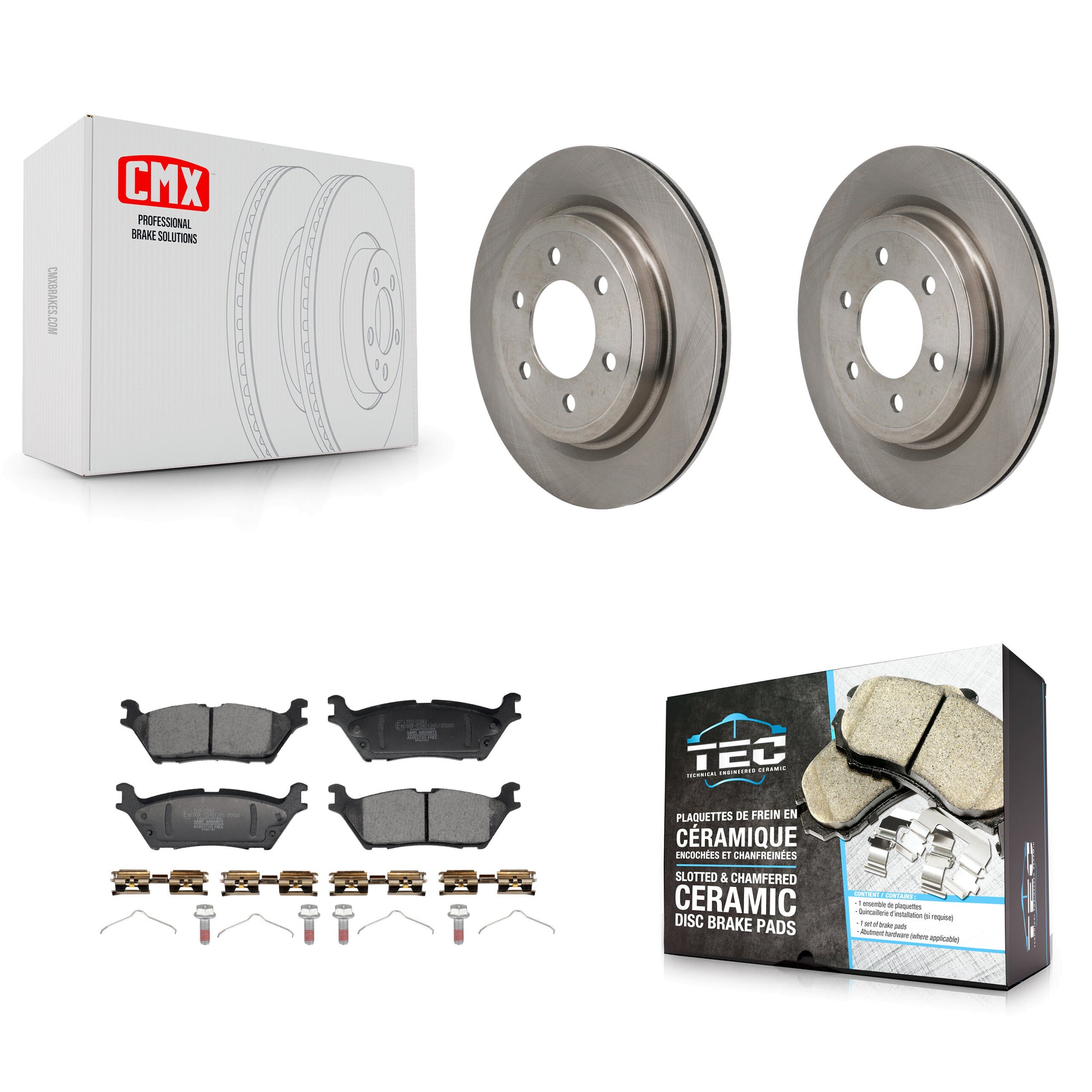 Transit Auto K8T-104769 Disc Brake Kit for 2021-2025 Ford F-150 Lightning, Ford Expedition, Lincoln Navigator & more - Rear product image