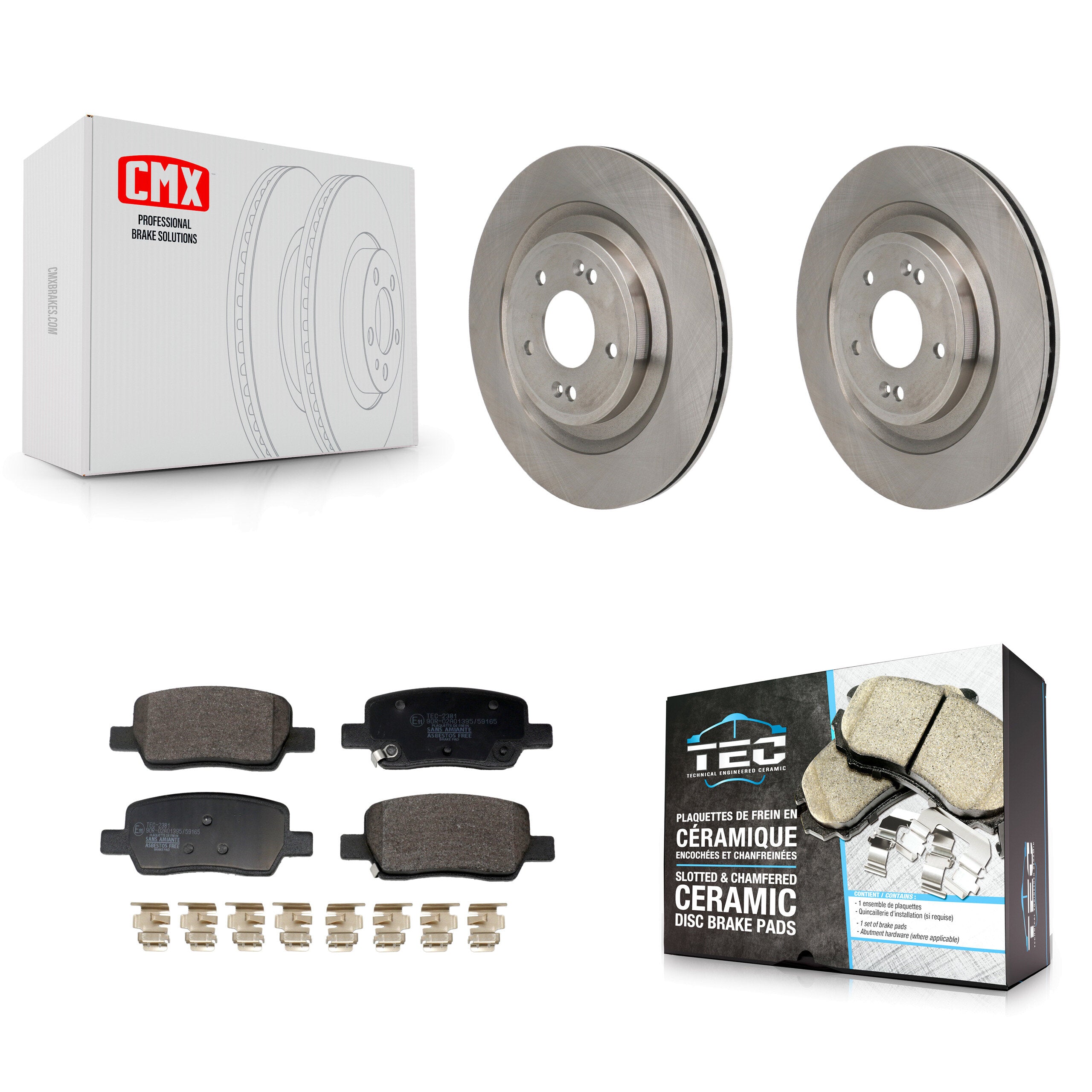 Transit Auto K8T-104771 Disc Brake Kit for 2021-2024 Hyundai Santa Fe, Kia Sorento - Rear product image