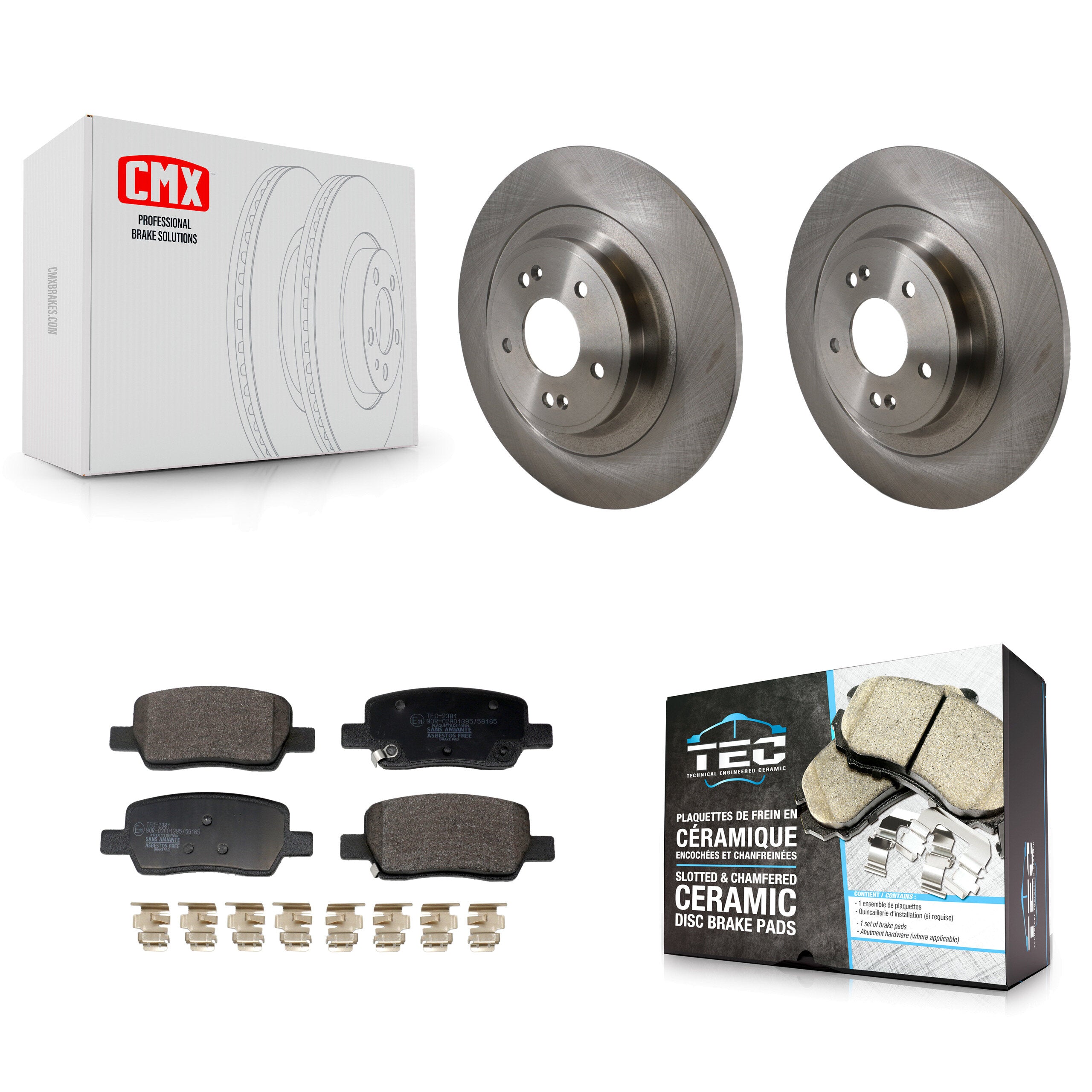 Transit Auto K8T-104772 Disc Brake Kit for 2022-2024 Kia Sorento, Hyundai Santa Cruz, Kia Carnival - Rear product image