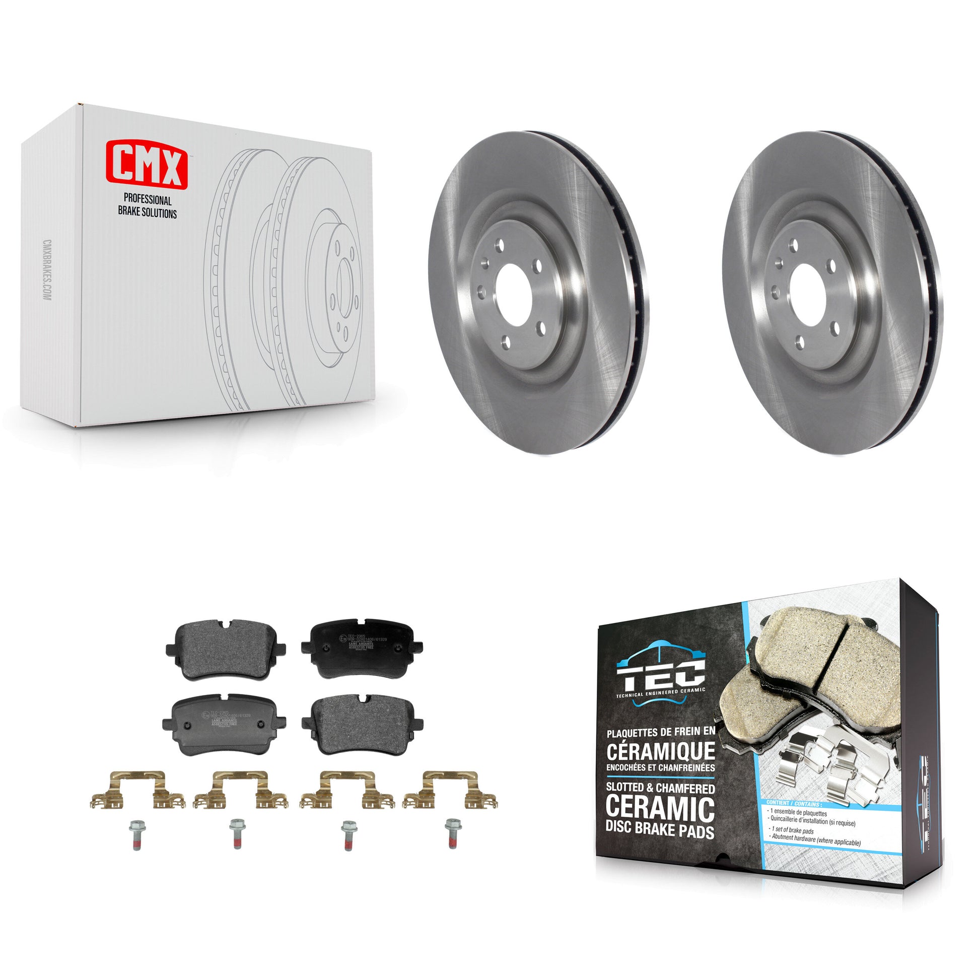 Transit Auto K8T-104774 Disc Brake Kit for 2020-2023 Audi e-tron S, Audi Q7, Audi A8 Quattro & more - Rear product image