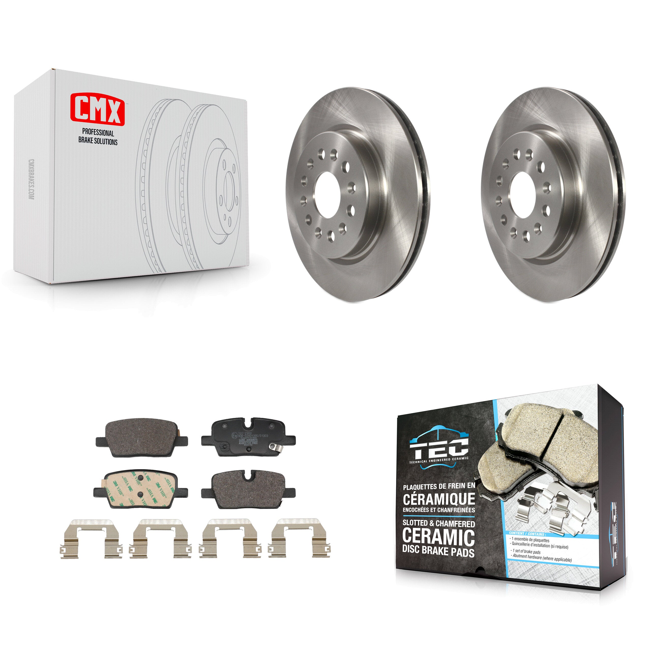 Transit Auto K8T-104780 Disc Brake Kit for 2020-2025 Chevrolet Equinox EV, Cadillac XT5, Cadillac XT6 & more - Rear product image