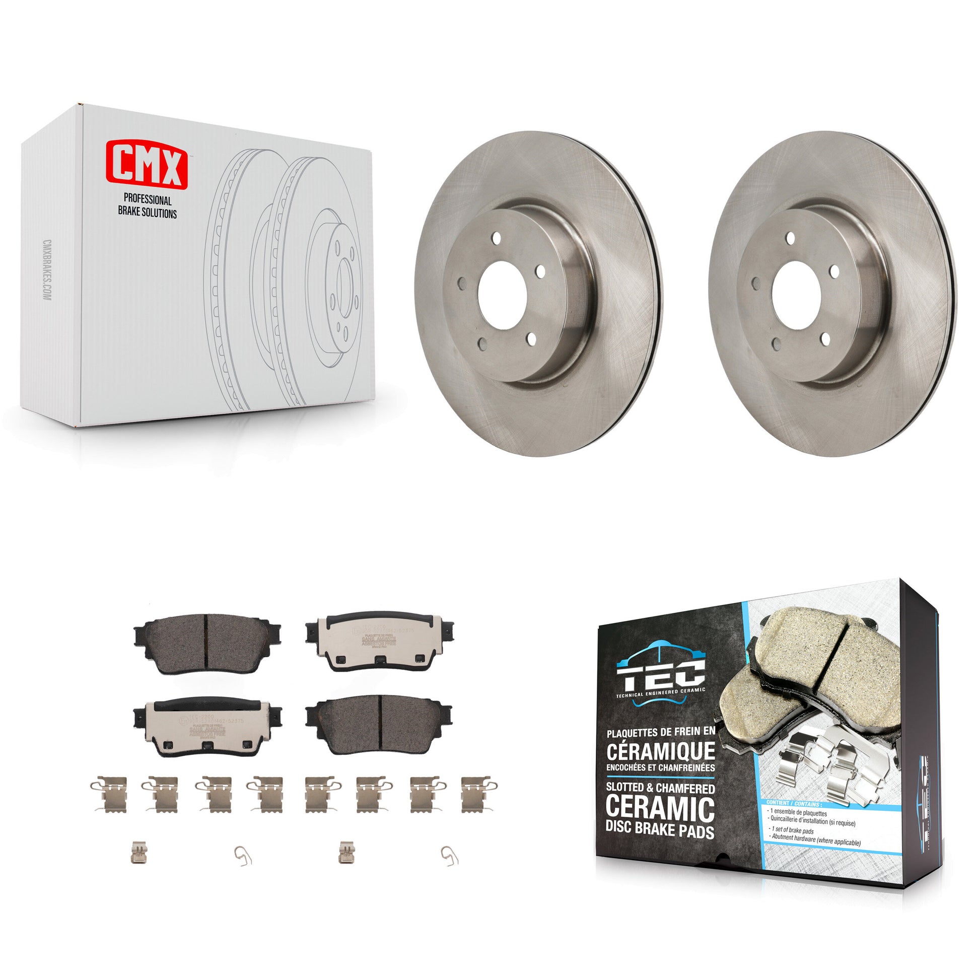 Transit Auto K8T-104782 Disc Brake Kit for 2022-2023 INFINITI QX60, Mitsubishi Outlander, Nissan Pathfinder - Rear product image