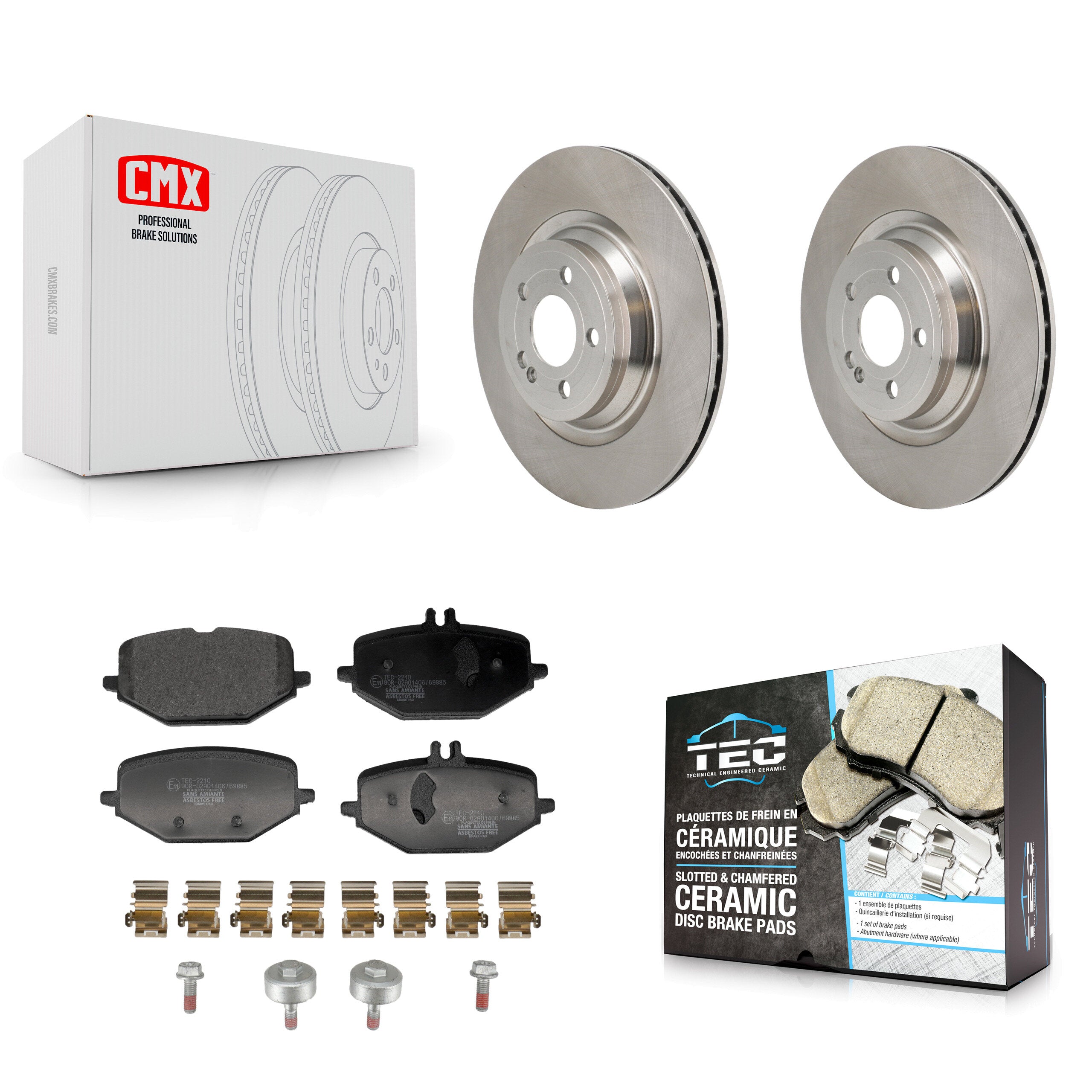 Transit Auto K8T-104785 Disc Brake Kit for 2020-2023 Mercedes-Benz Maybach GLS600, Mercedes-Benz GLE350, Mercedes-Benz GLE450 & more - Rear product image