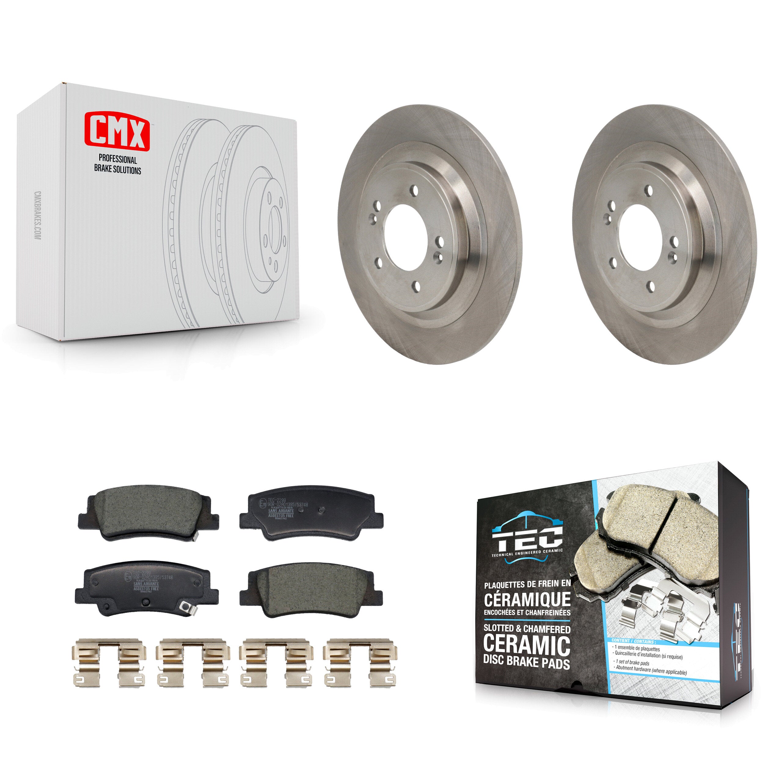 Transit Auto K8T-104790 Disc Brake Kit for 2022-2024 Kia Sportage, Hyundai Tucson - Rear product image