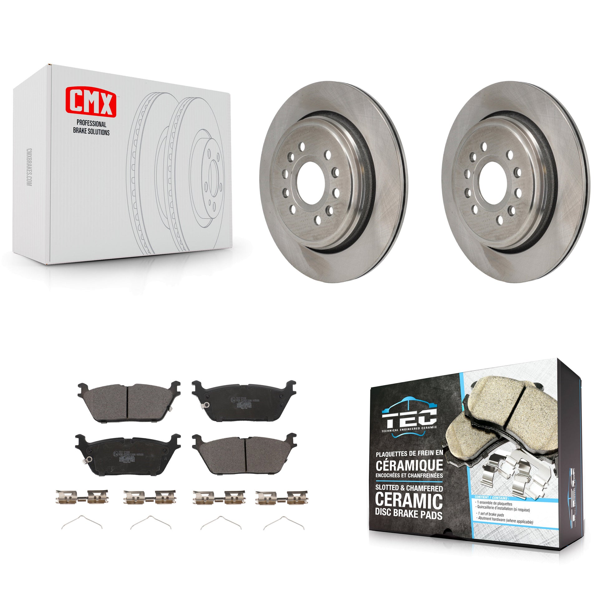 Transit Auto K8T-104795 Disc Brake Kit for 2021-2024 Jeep Grand Wagoneer L, Jeep Wagoneer L, Jeep Grand Wagoneer & more - Rear product image