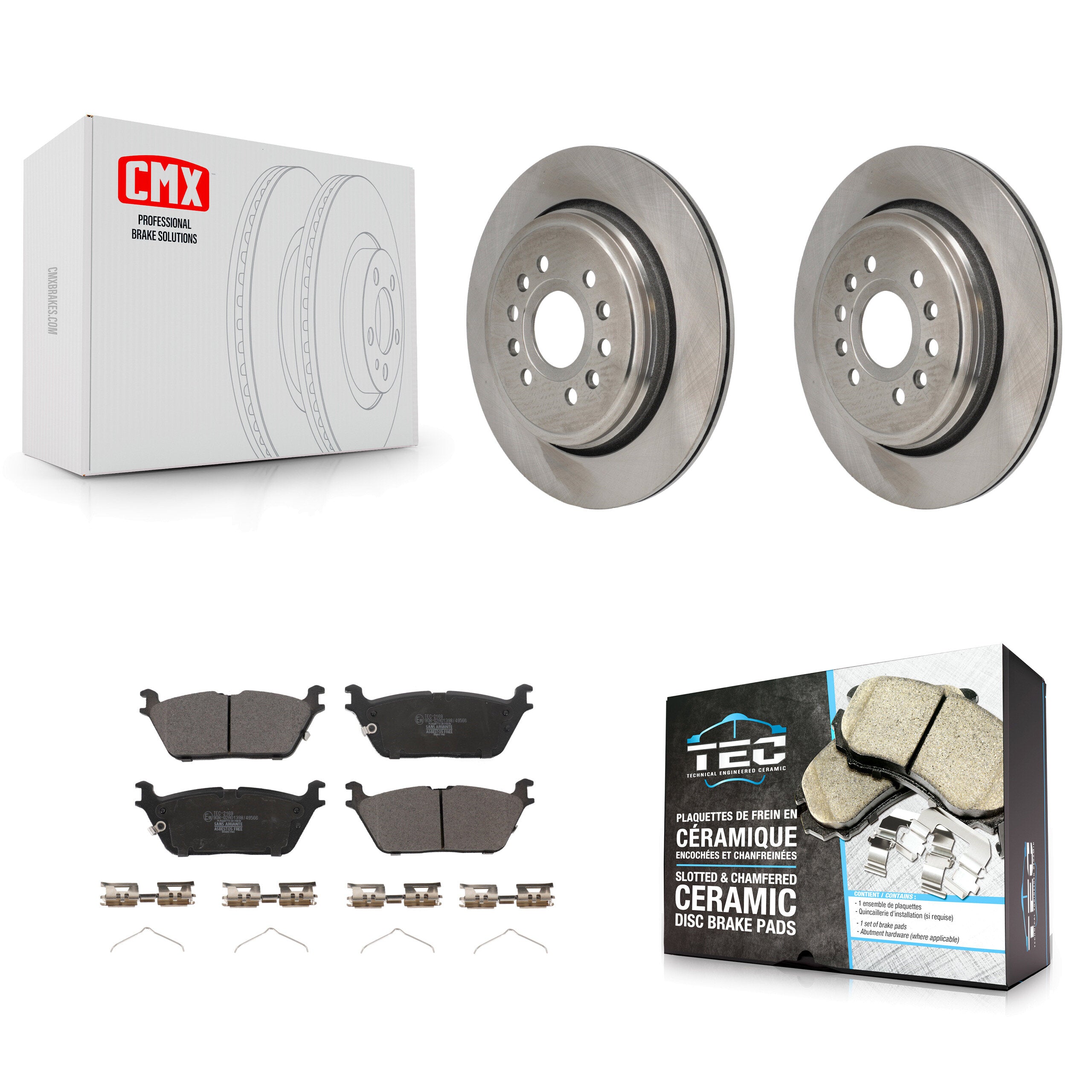 Transit Auto K8T-104795 Disc Brake Kit for 2021-2024 Jeep Grand Wagoneer L, Jeep Wagoneer L, Jeep Grand Wagoneer & more - Rear product image