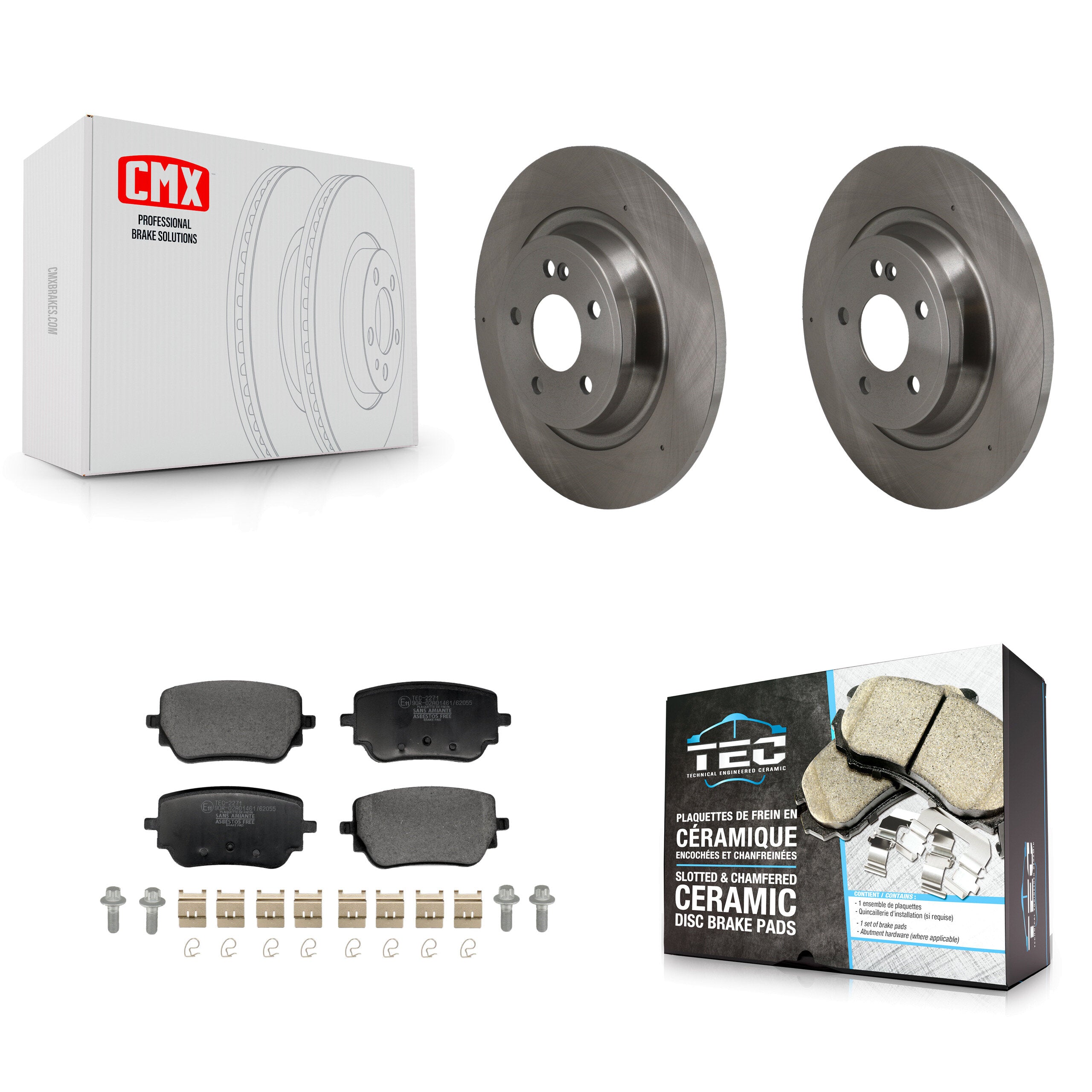 Transit Auto K8T-104797 Disc Brake Kit for 2020-2023 Mercedes-Benz EQB 300, Mercedes-Benz EQB 350, Mercedes-Benz GLA250 & more - Rear product image
