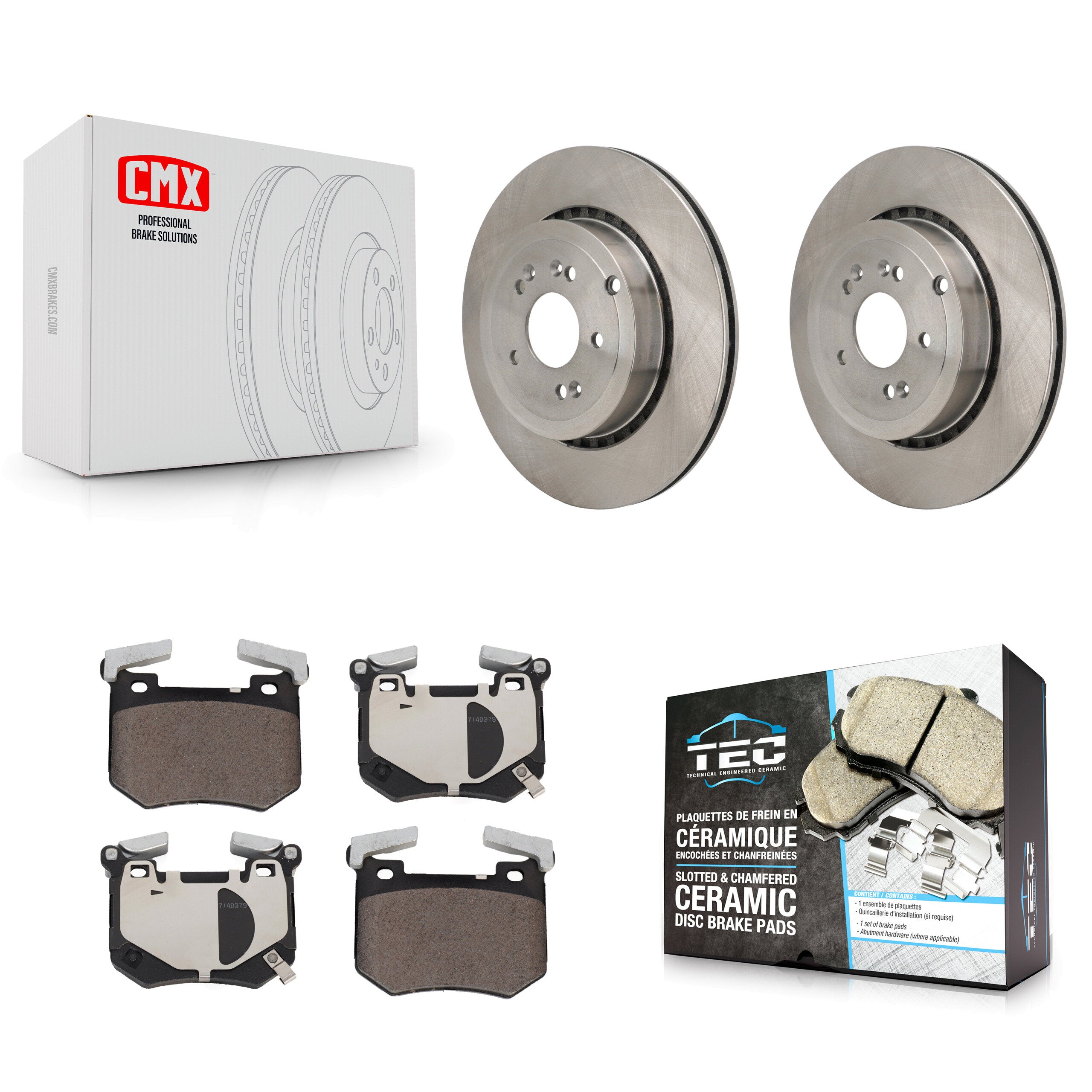 Transit Auto K8T-104801 Disc Brake Kit for 2018-2023 Genesis G70, Kia Stinger - Rear product image