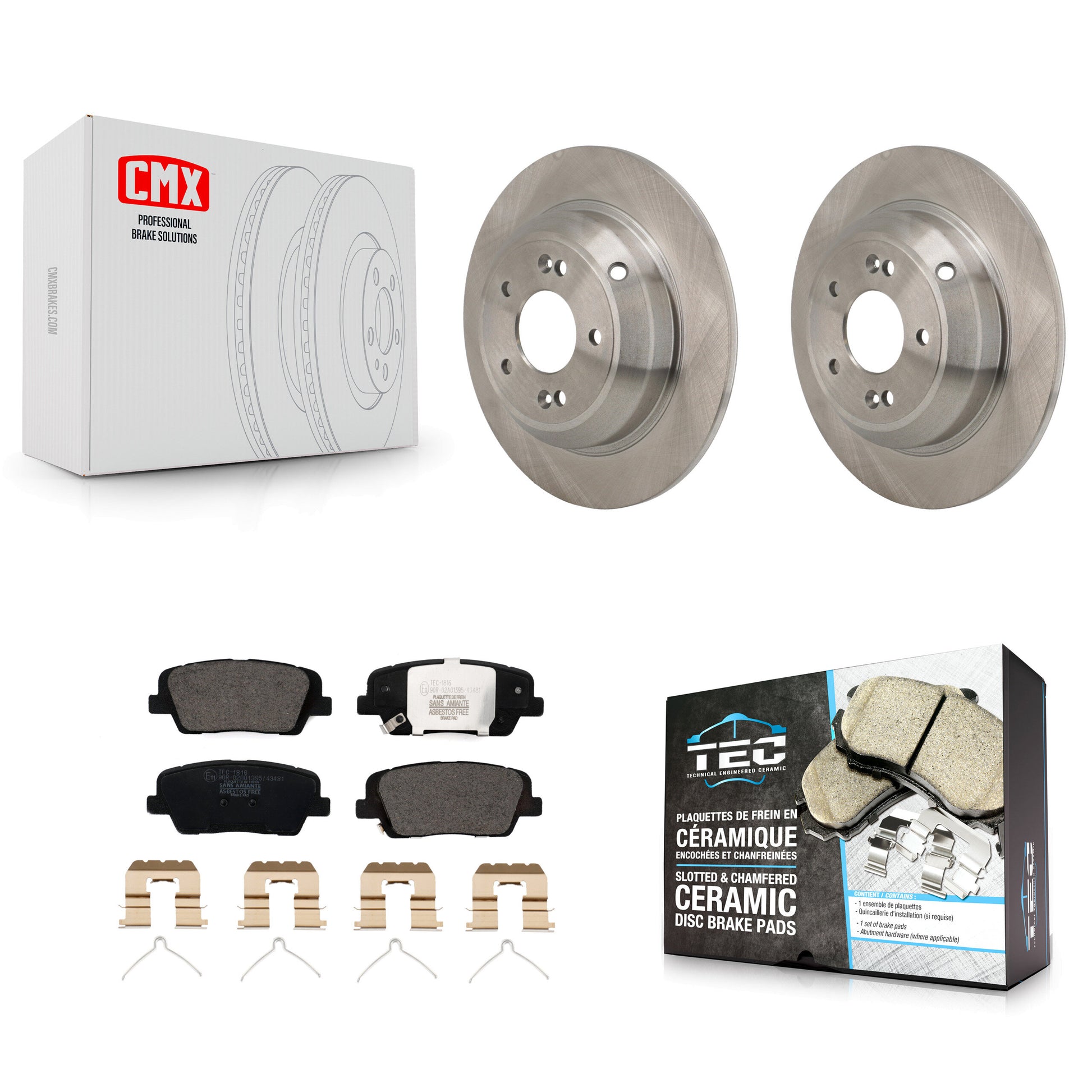 Transit Auto K8T-104802 Disc Brake Kit for 2018-2023 Genesis G70, Kia Stinger - Rear product image