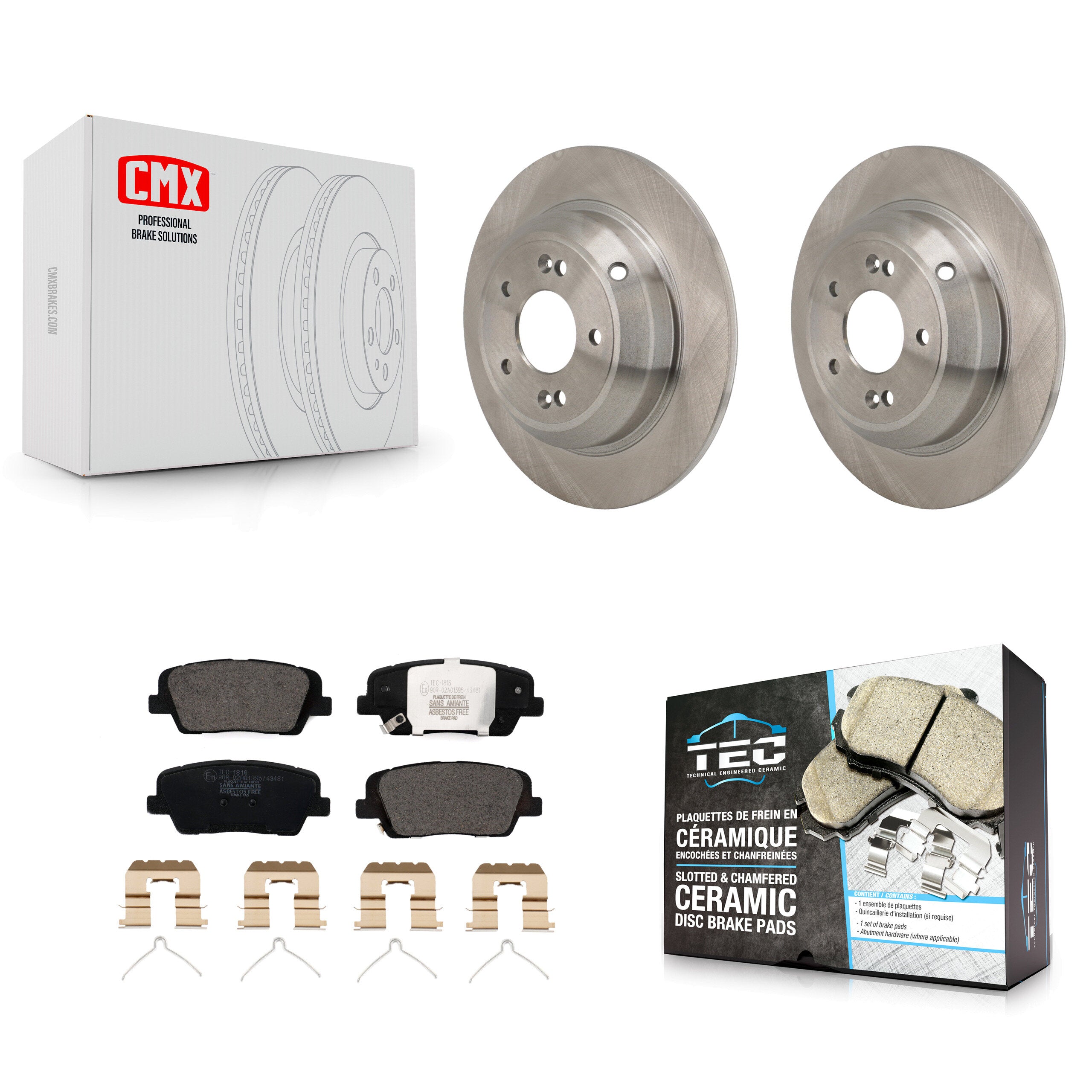 Transit Auto K8T-104802 Disc Brake Kit for 2018-2023 Genesis G70, Kia Stinger - Rear product image