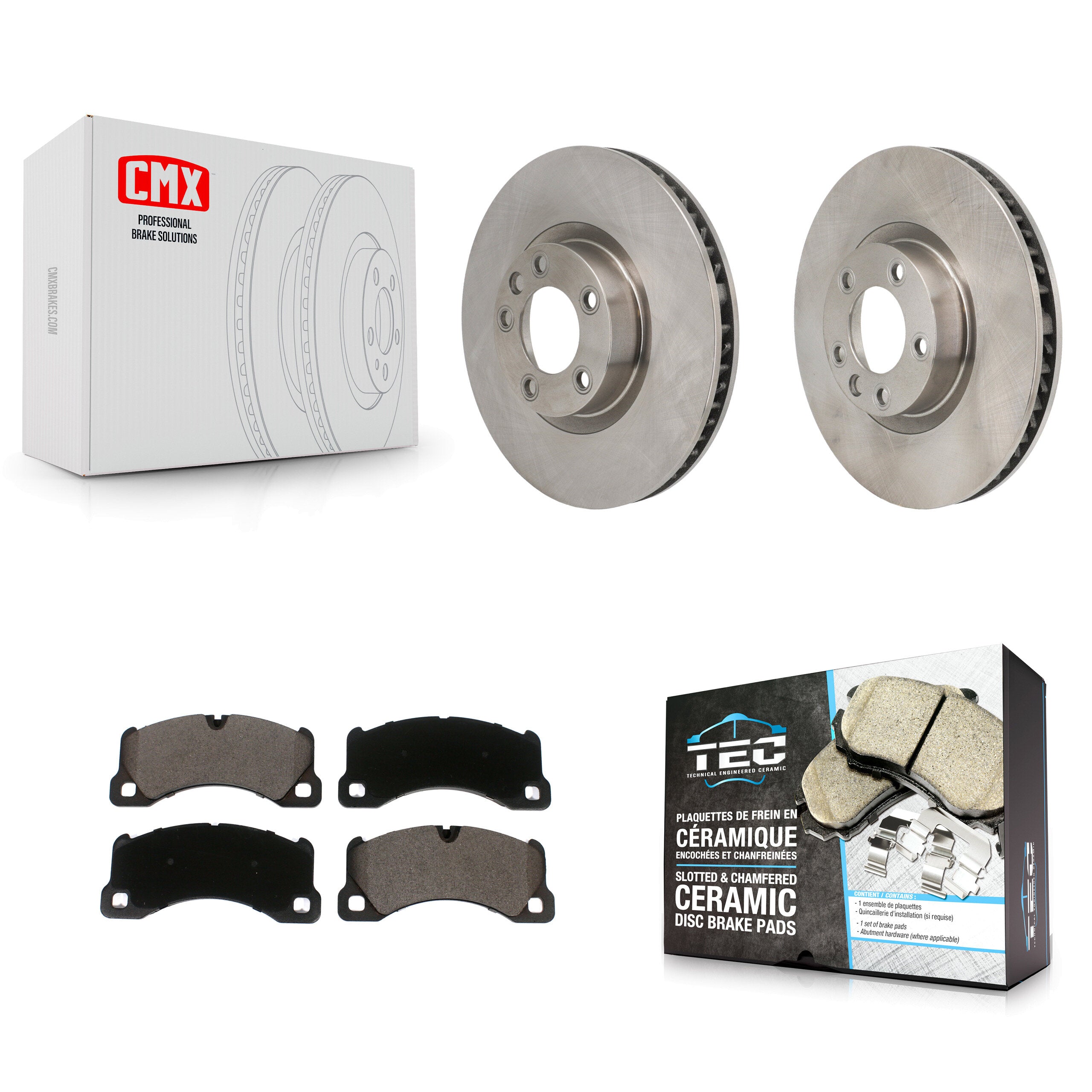 Transit Auto K8T-104854 Disc Brake Kit for 2011-2018 Porsche Cayenne, Volkswagen Touareg - Front product image