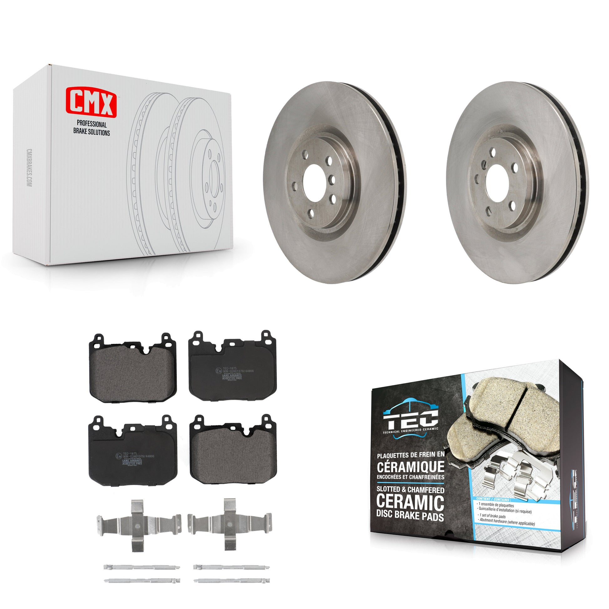 Transit Auto K8T-104855 Disc Brake Kit for 2019-2024 BMW M235i xDrive Gran Coupe, BMW 228i Gran Coupe, Mini Cooper Clubman & more - Front product image