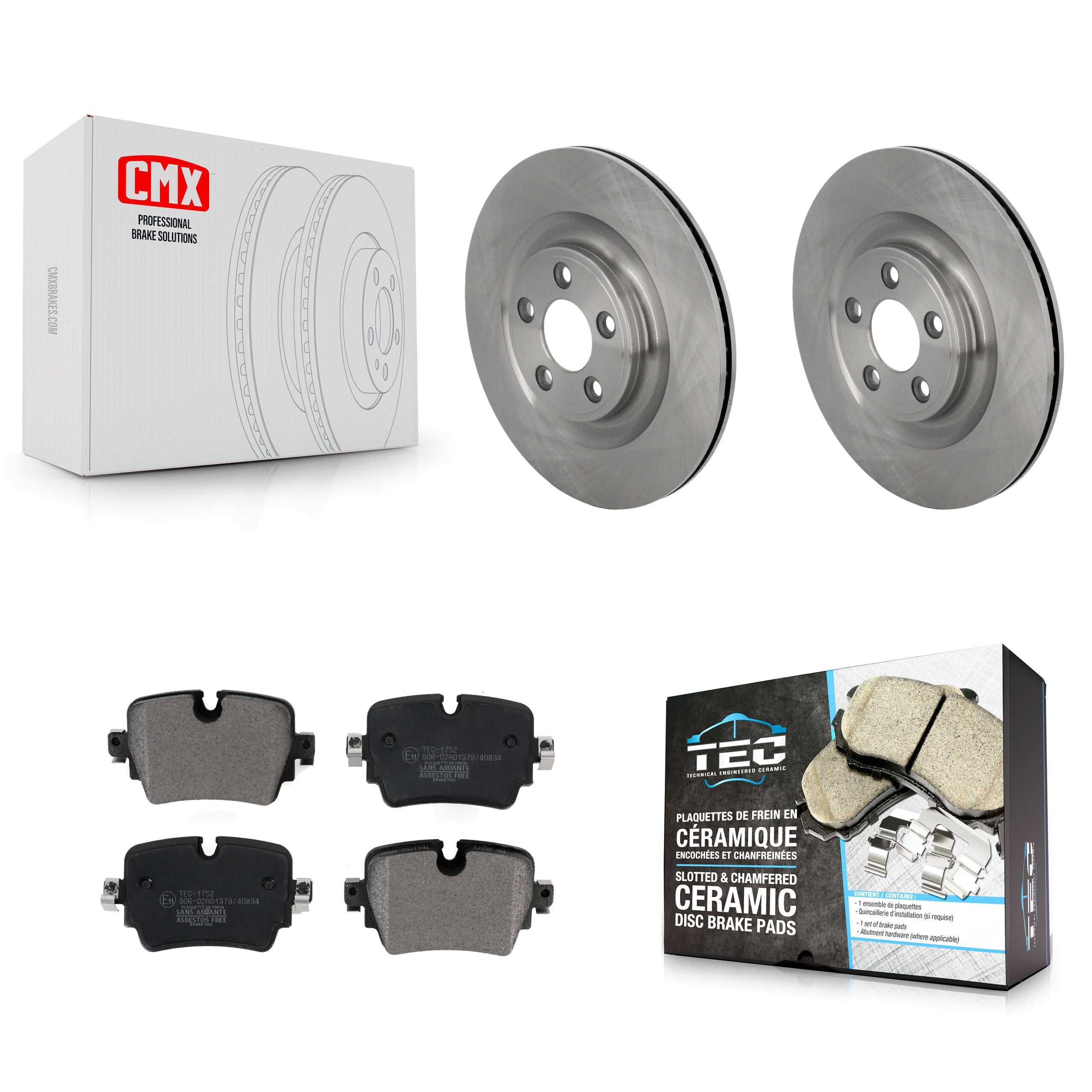 Transit Auto K8T-105765 Disc Brake Kit for 2014-2021 Jaguar XJ, Jaguar F-Type - Rear product image