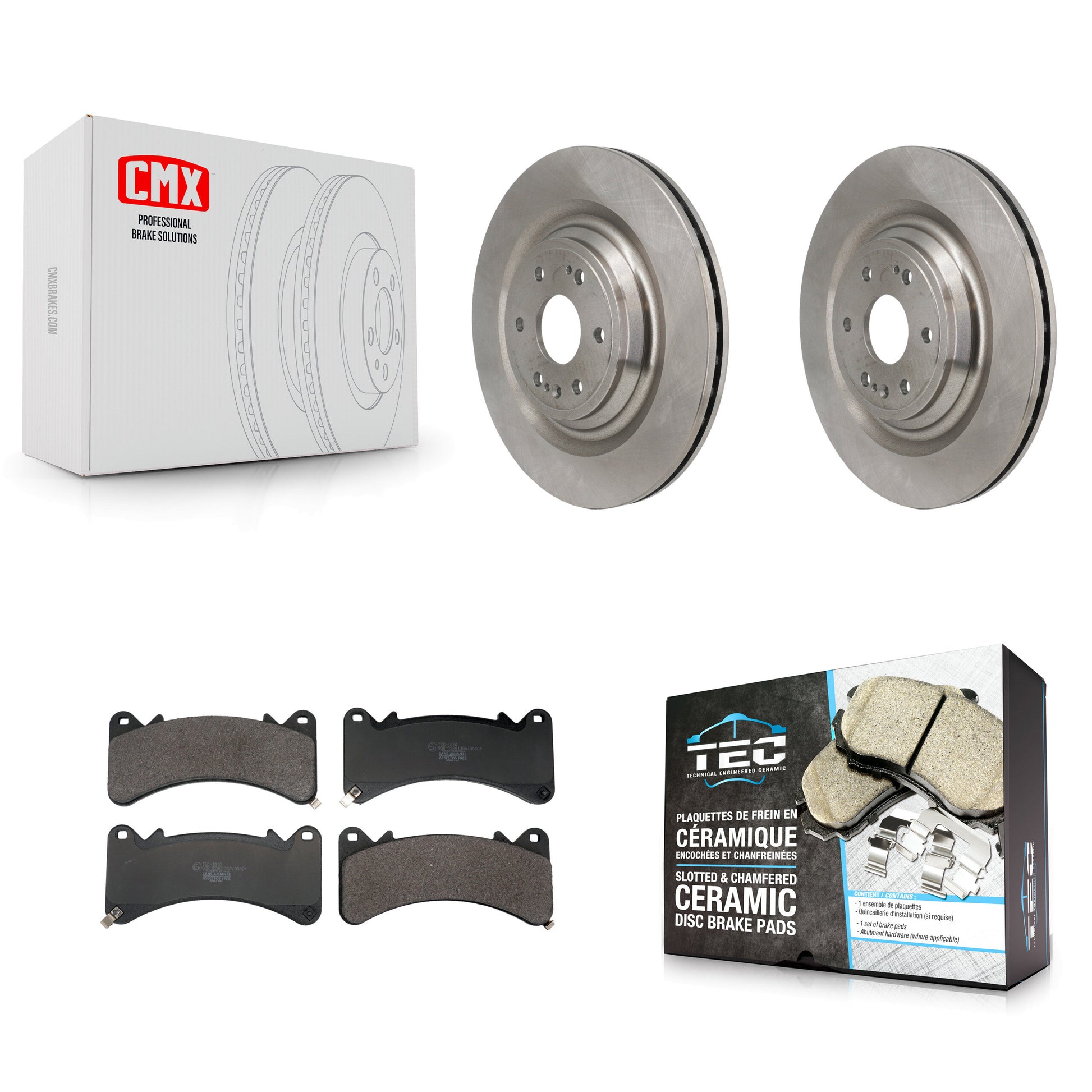 Transit Auto K8T-105784 Disc Brake Kit for 2019-2024 Chevrolet Silverado 1500 LTD, GMC Sierra 1500 Limited, GMC Yukon & more - Front product image
