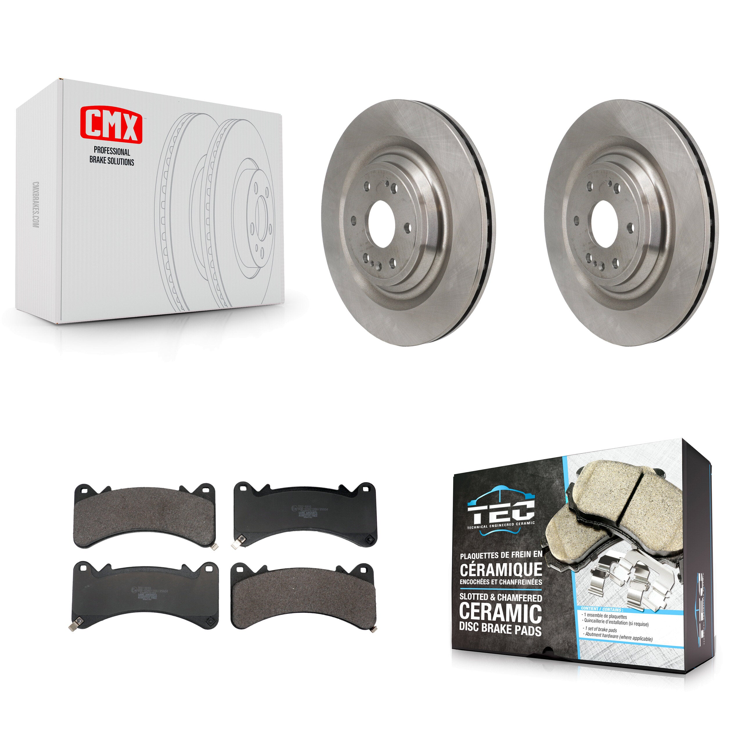 Transit Auto K8T-105784 Disc Brake Kit for 2019-2024 Chevrolet Silverado 1500 LTD, GMC Sierra 1500 Limited, GMC Yukon & more - Front product image