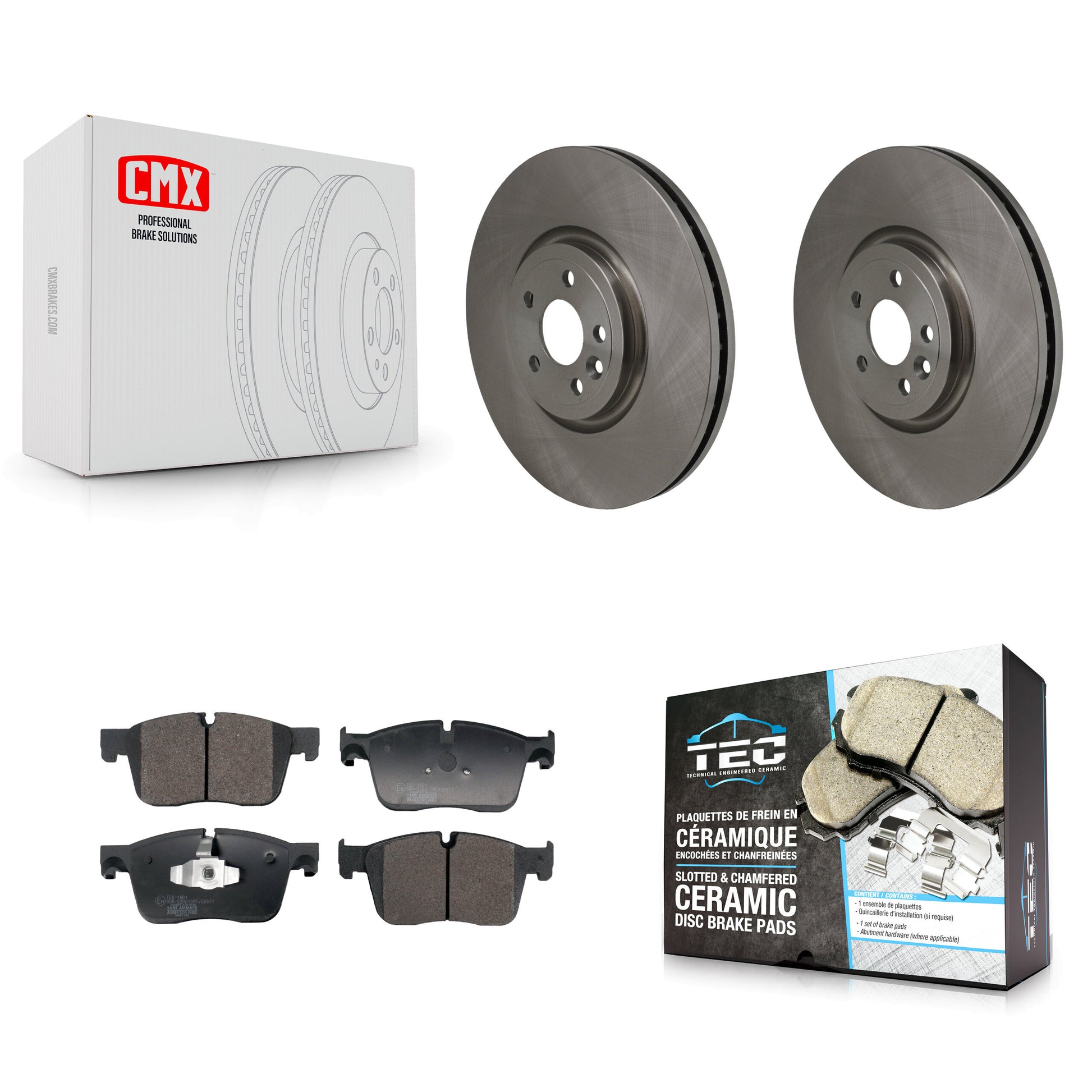 Transit Auto K8T-105790 Disc Brake Kit for 2017-2020 Land Rover Range Rover Velar, Jaguar I-Pace, Jaguar F-Pace - Front product image