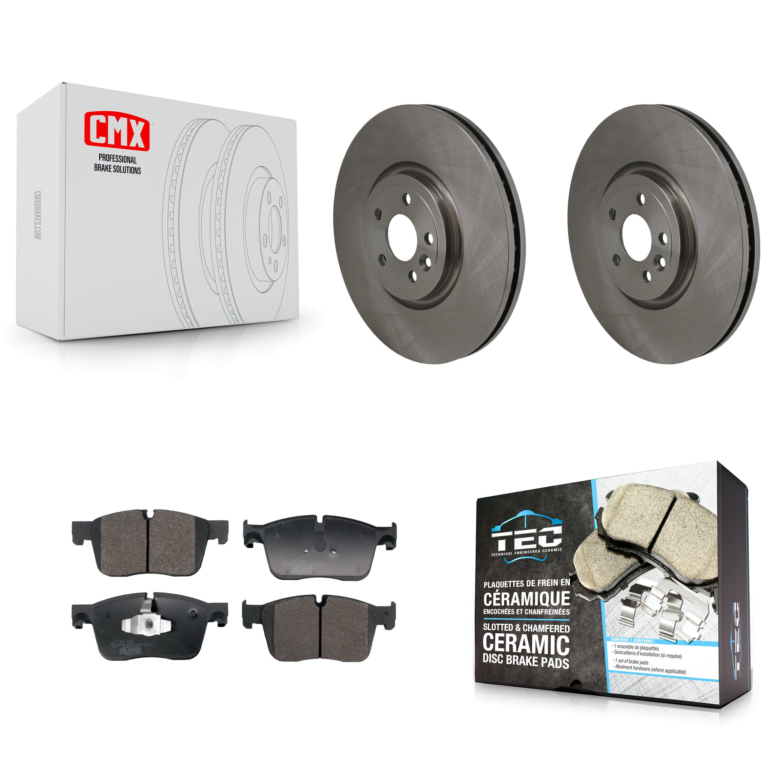 Transit Auto K8T-105790 Disc Brake Kit for 2017-2020 Land Rover Range Rover Velar, Jaguar I-Pace, Jaguar F-Pace - Front product image