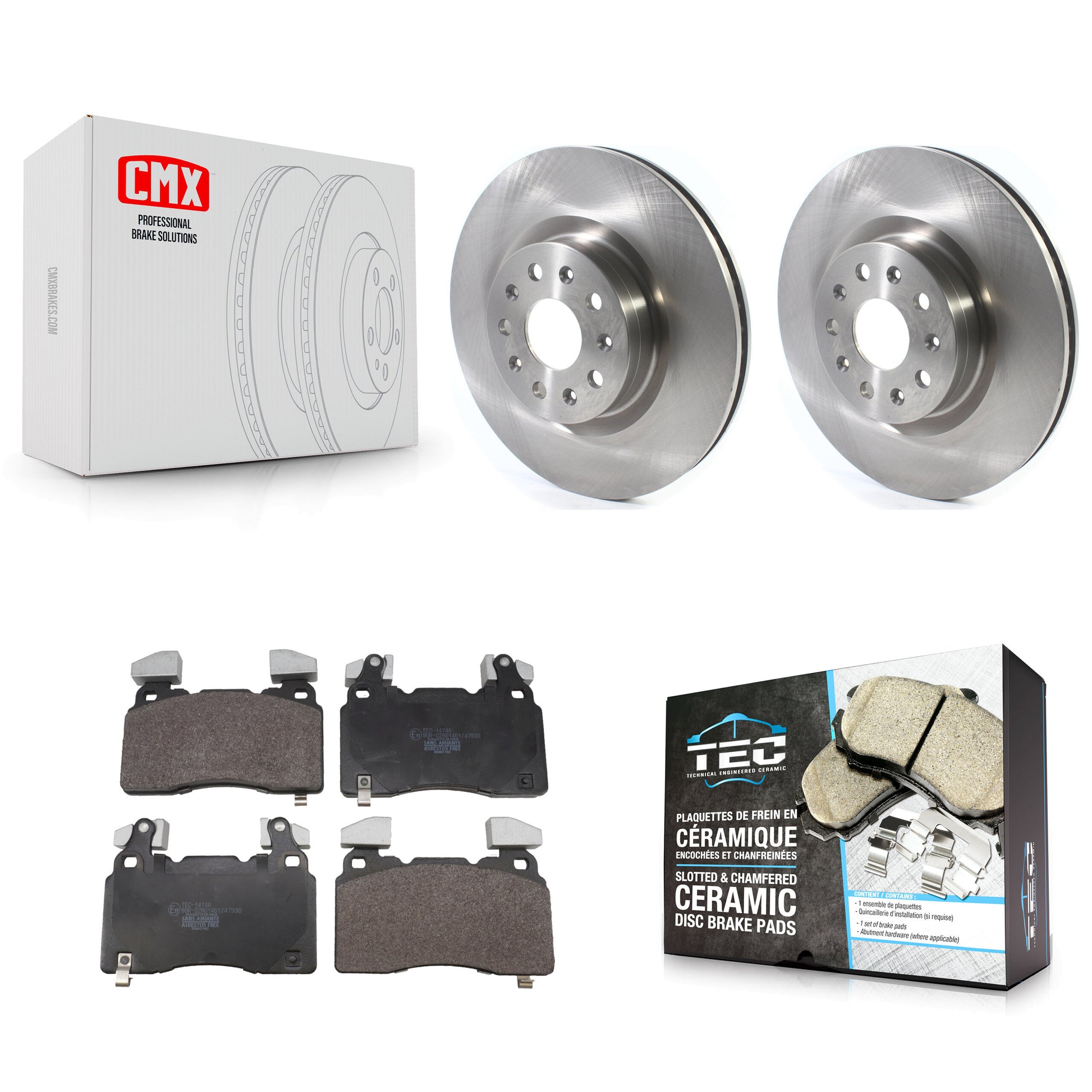Transit Auto K8T-105794 Disc Brake Kit for 2014-2022 Chevrolet Camaro, Cadillac CT6, Cadillac CTS - Front product image