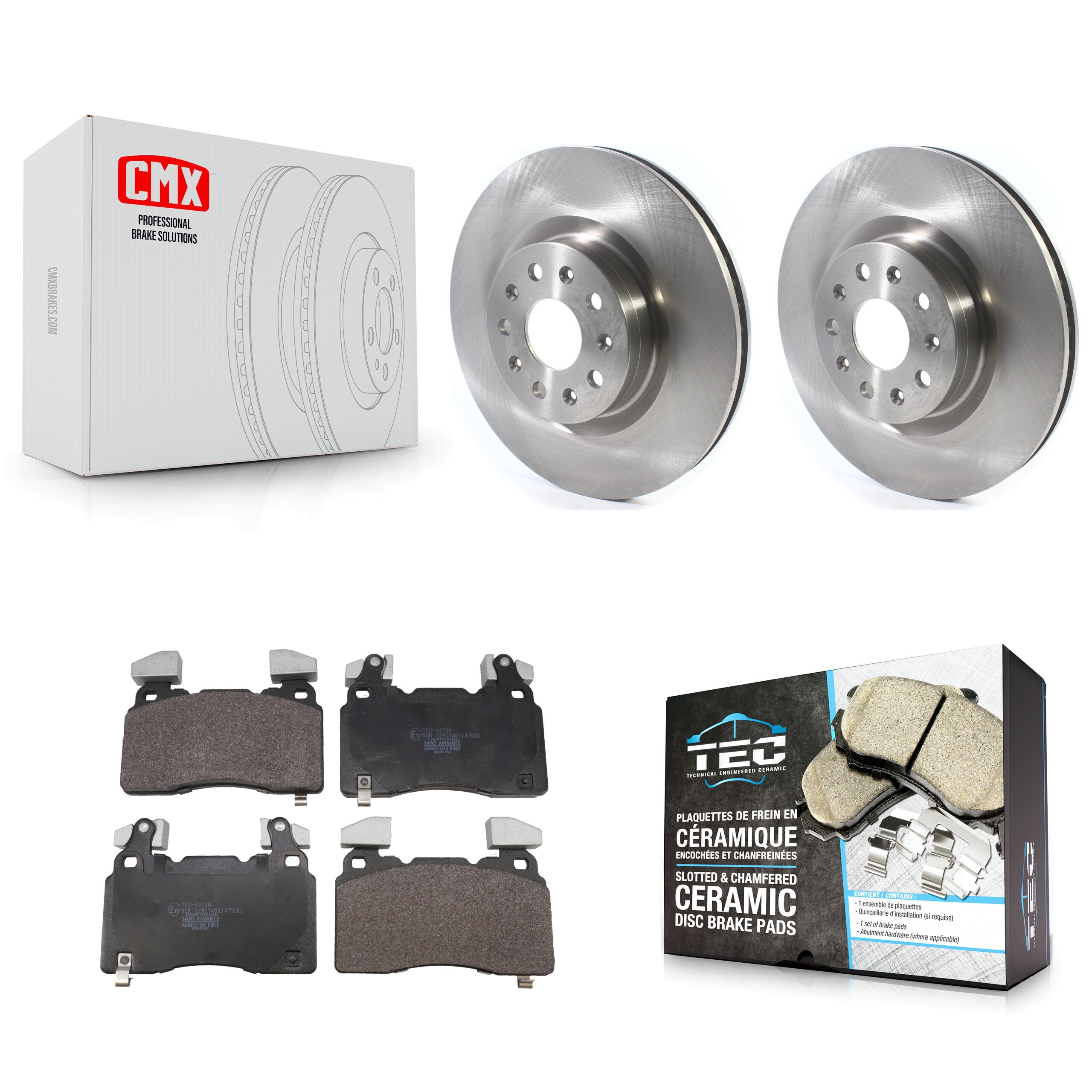Transit Auto K8T-105794 Disc Brake Kit for 2014-2022 Chevrolet Camaro, Cadillac CT6, Cadillac CTS - Front product image