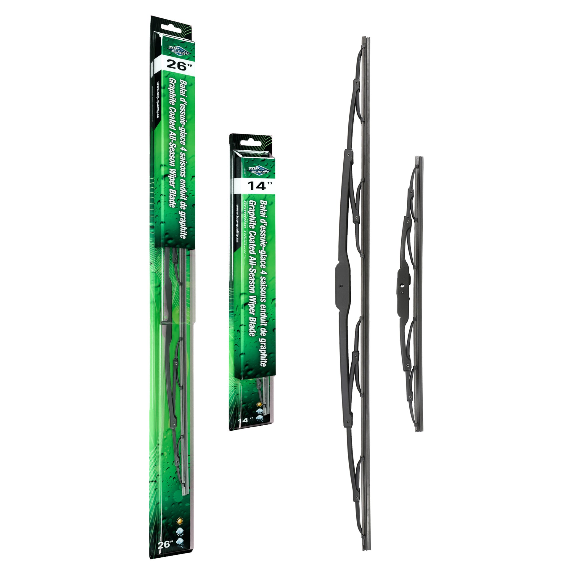 Top Quality K90-100018 Windshield Wiper Blade for 2006-2018 Nissan Rogue Select, Hyundai Santa Fe, Hyundai Santa Fe Sport & more - Front product image