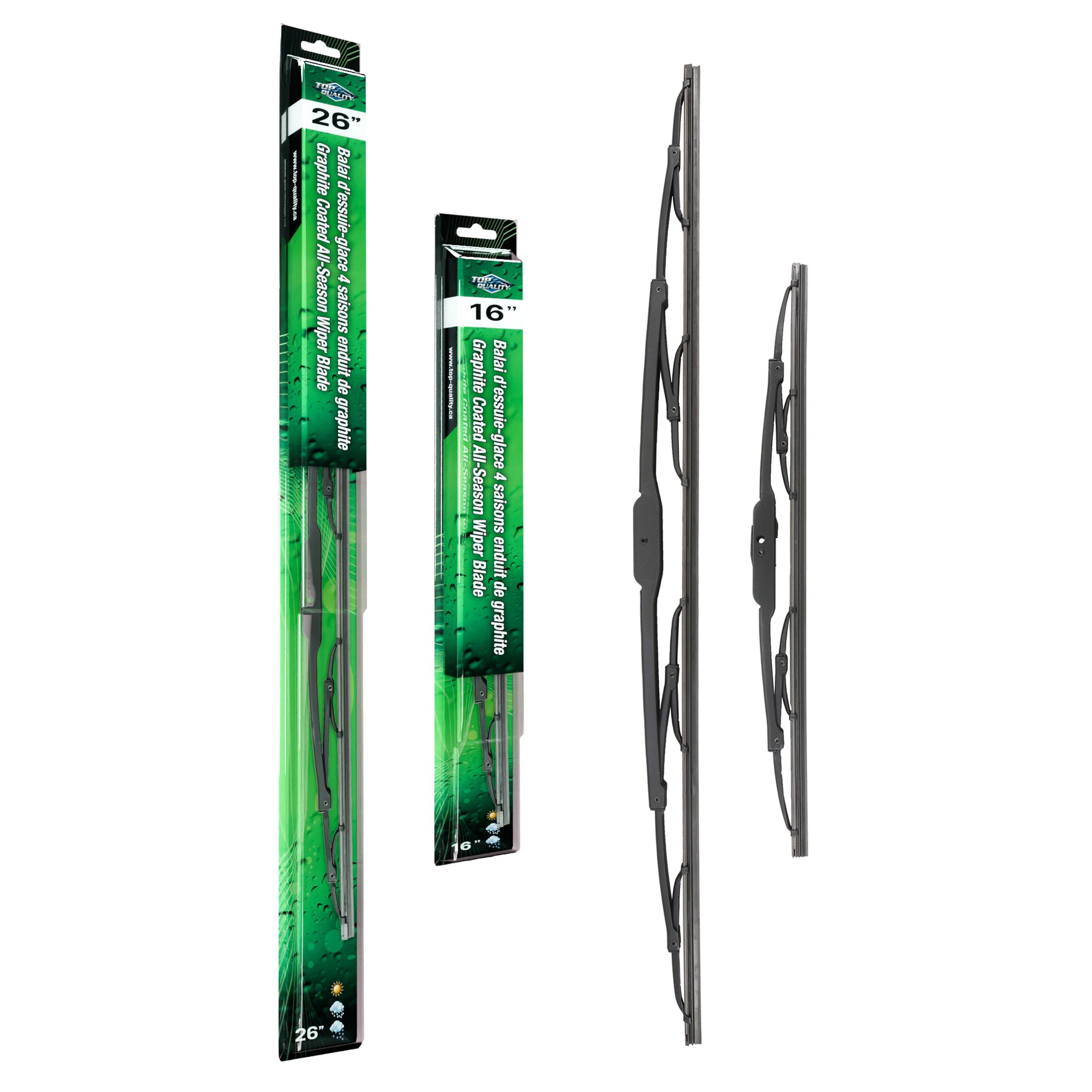 Top Quality K90-100043 Windshield Wiper Blade for 2000-2024 Chevrolet Trax, Hyundai Kona N, Genesis GV80 & more - Front product image