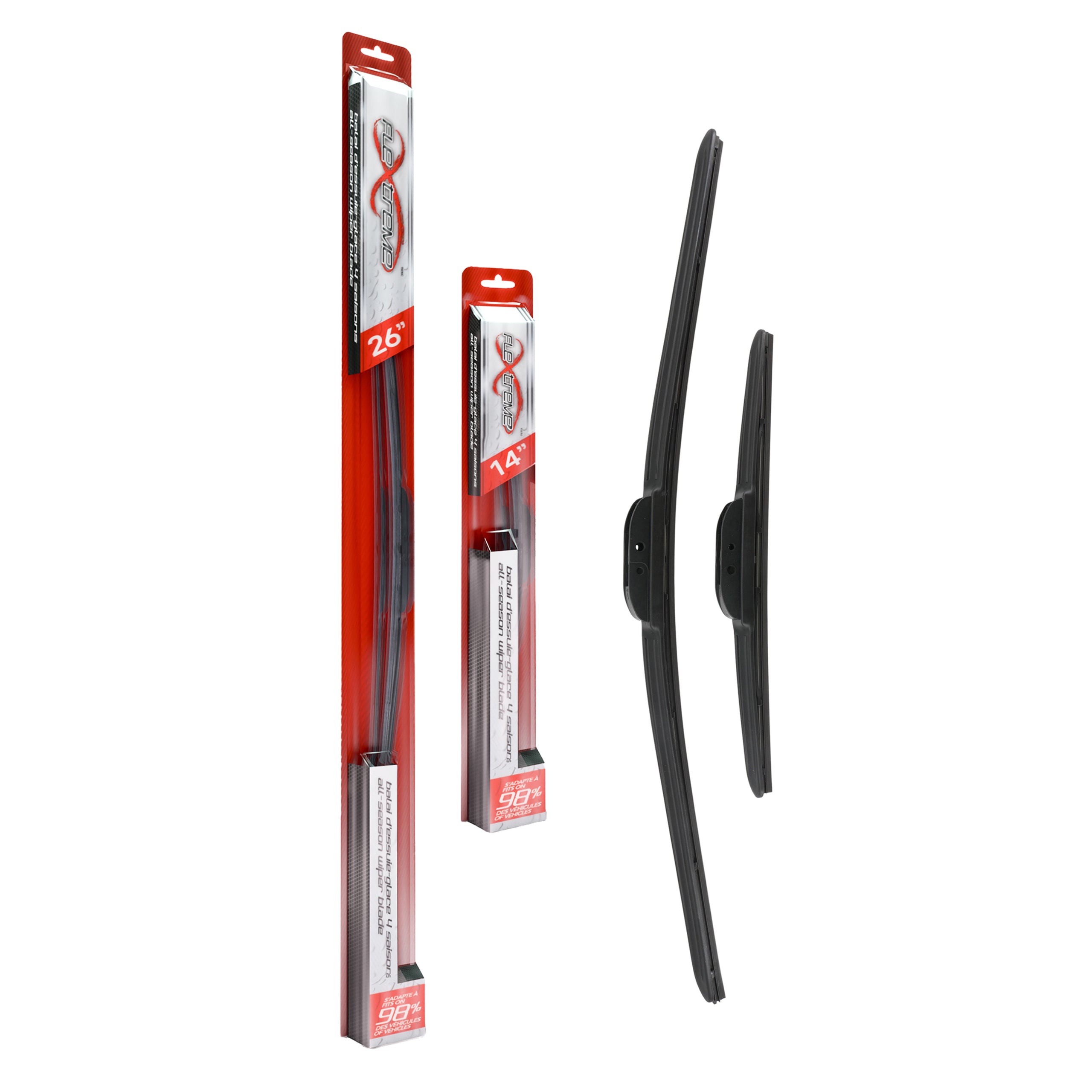 Flextreme K90-100203 Windshield Wiper Blade for 2007-2022 Fiat 500X, Chevrolet SS, Nissan Rogue Select & more - Front product image