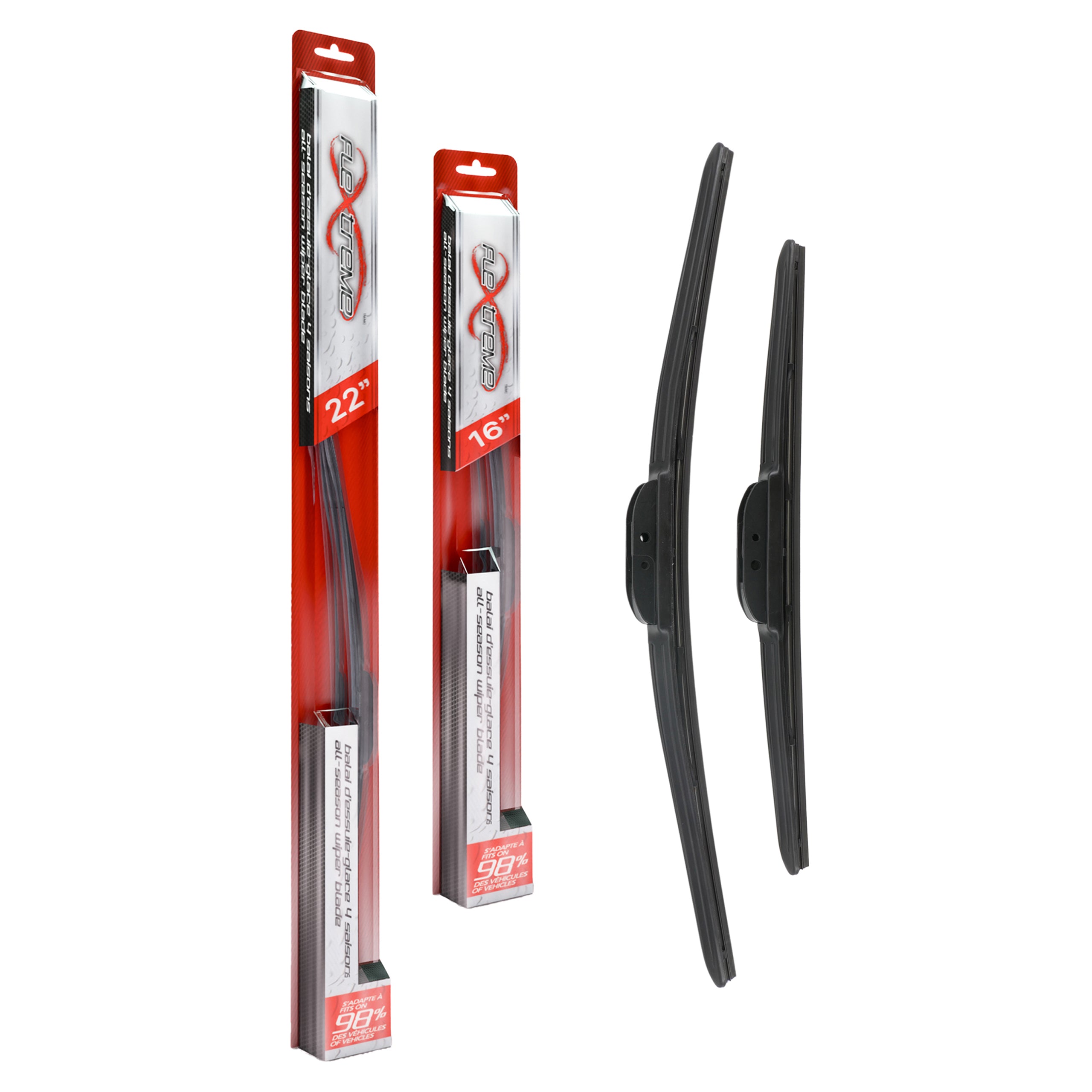 Flextreme K90-100227 Windshield Wiper Blade for 2000-2021 Chevrolet City Express, Nissan NV200, Hyundai Accent & more - Front product image